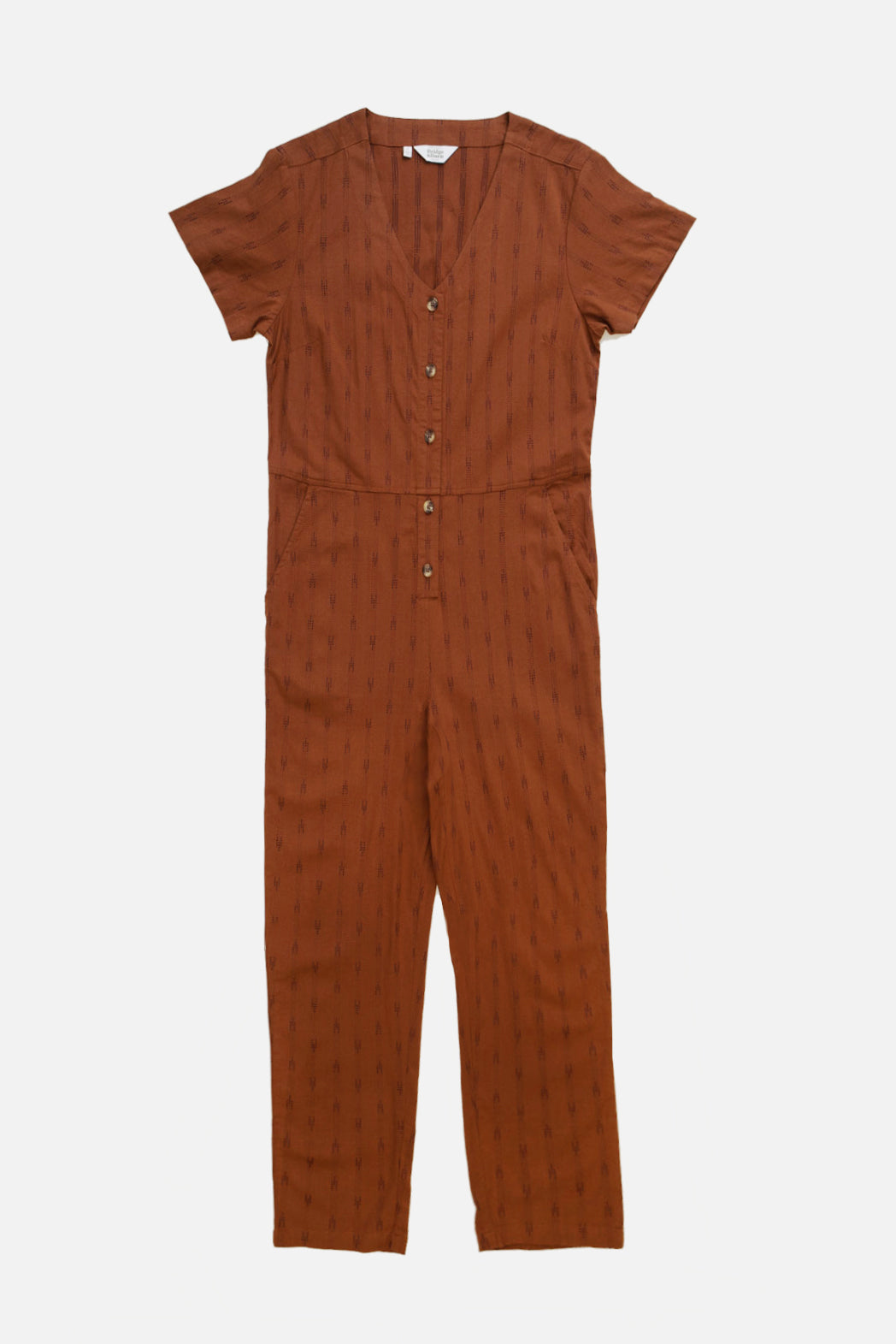 Milo Jumpsuit / Rust Dobby Stripe