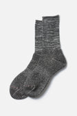 RoToTo Washi Pile Crew Socks / Dark Grey