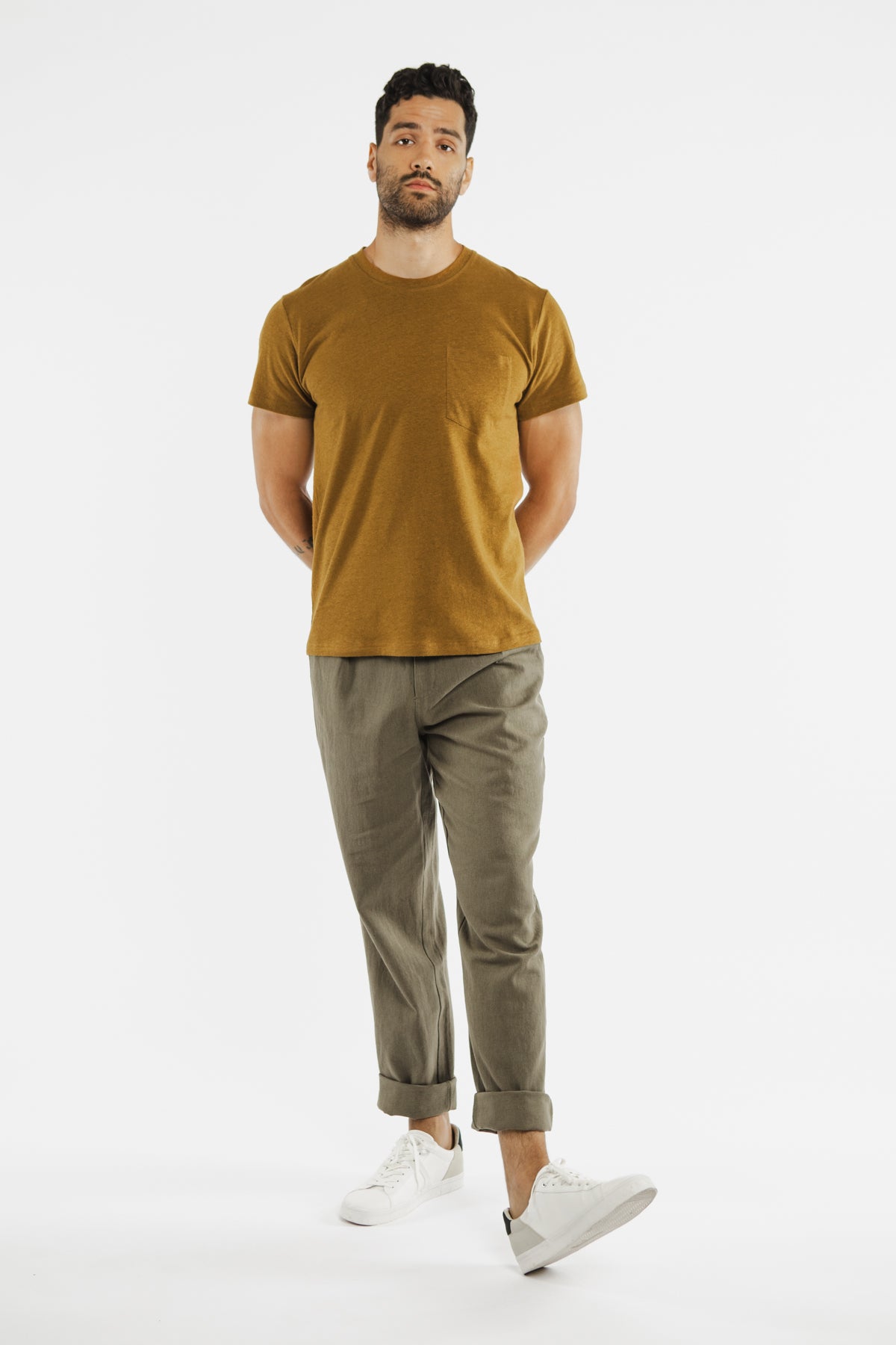 Organic Hemp Pocket Tee / Ochre