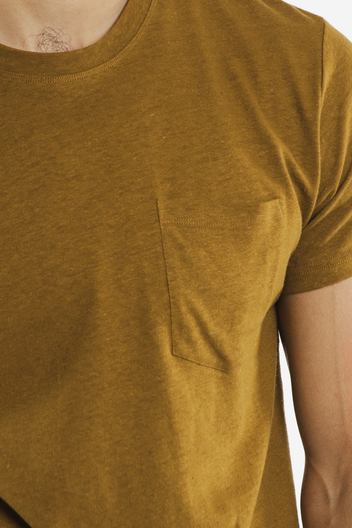 Organic Hemp Pocket Tee / Ochre