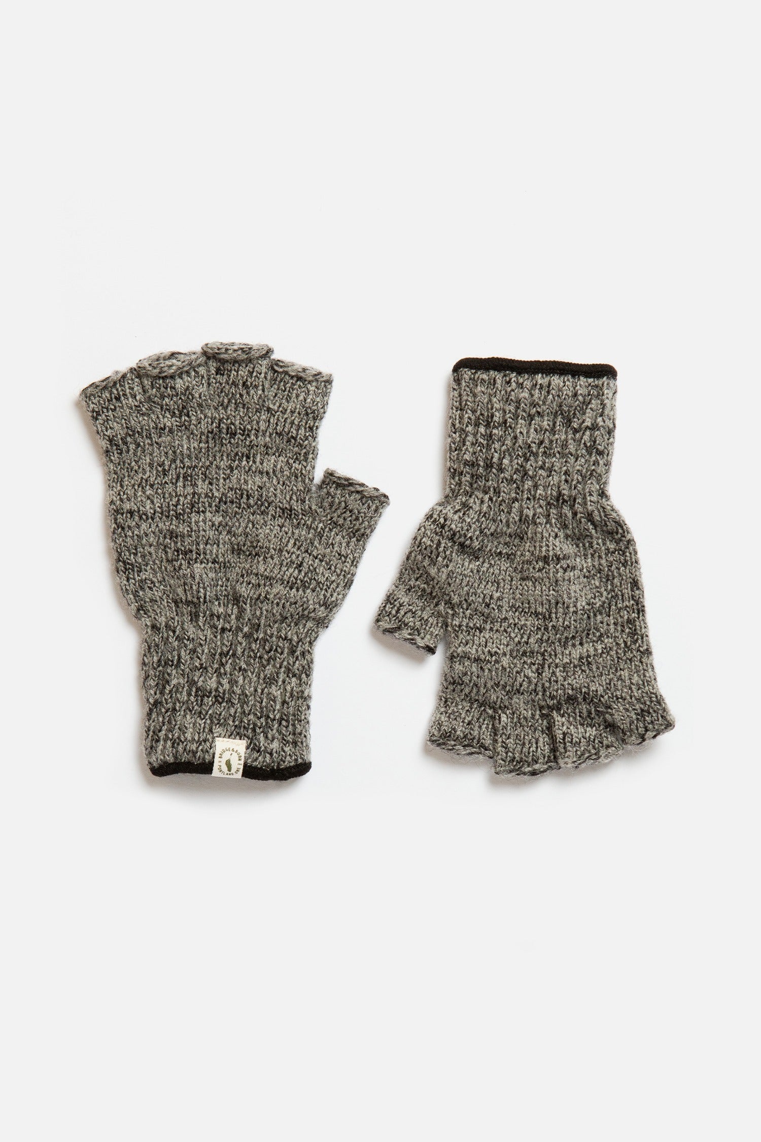 Ragg Wool Fingerless Glove / Charcoal