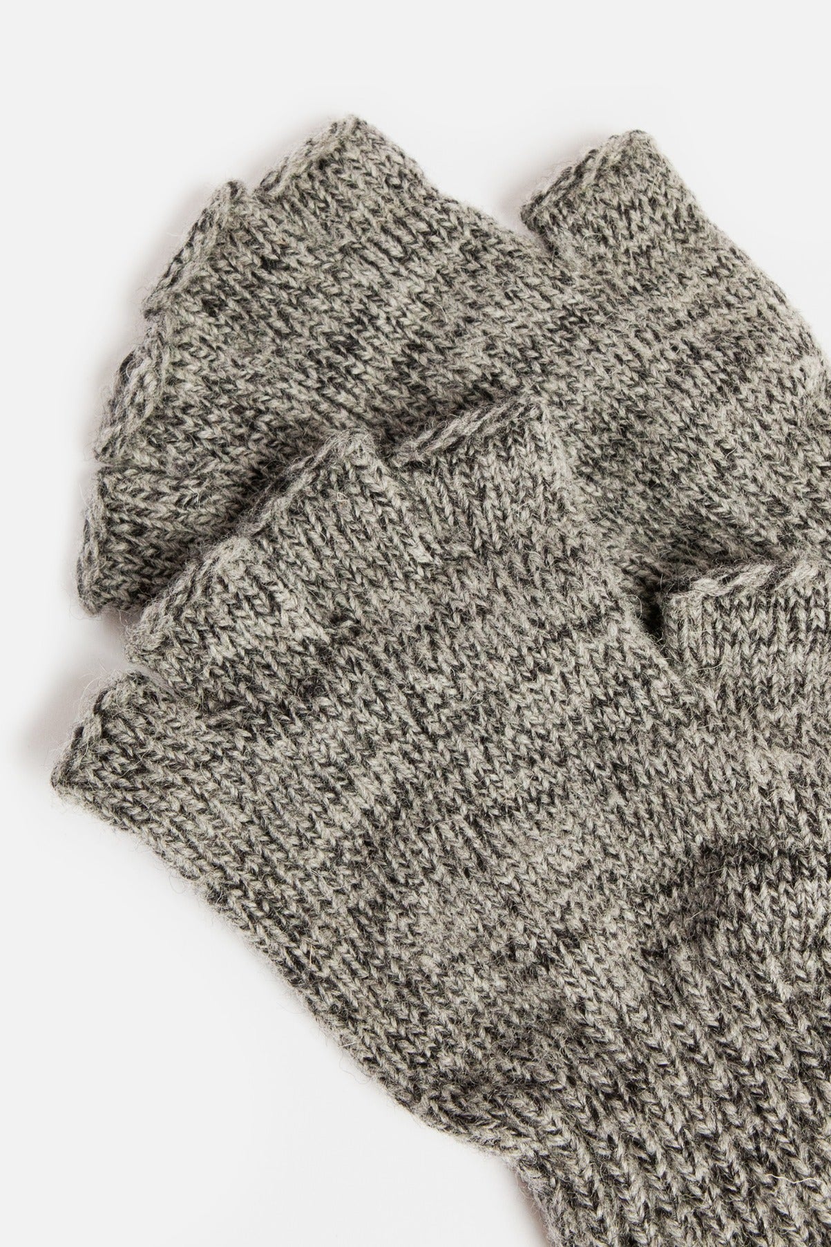 Ragg Wool Fingerless Glove / Charcoal