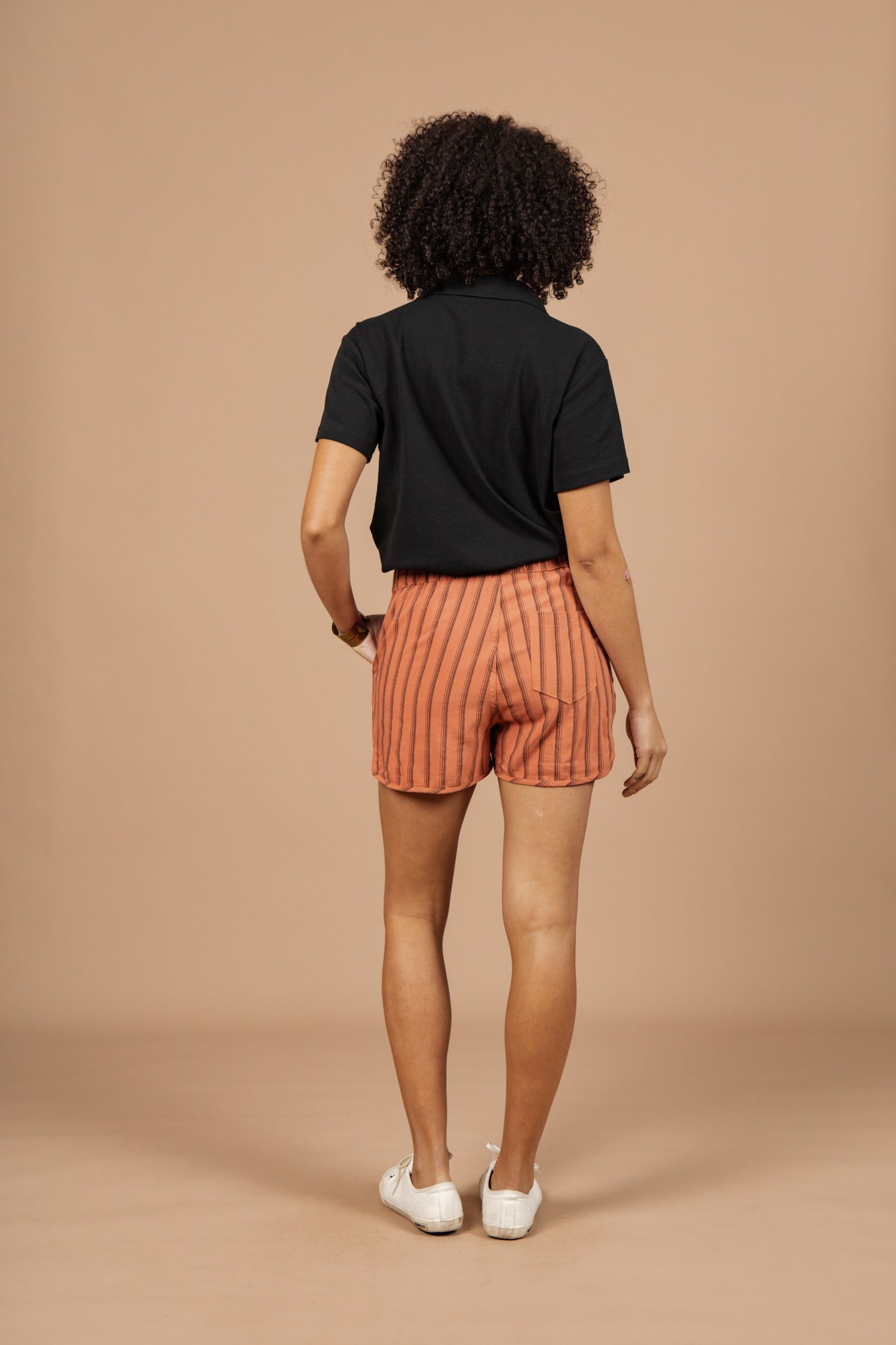 Luca Track Short / Rust Stripe