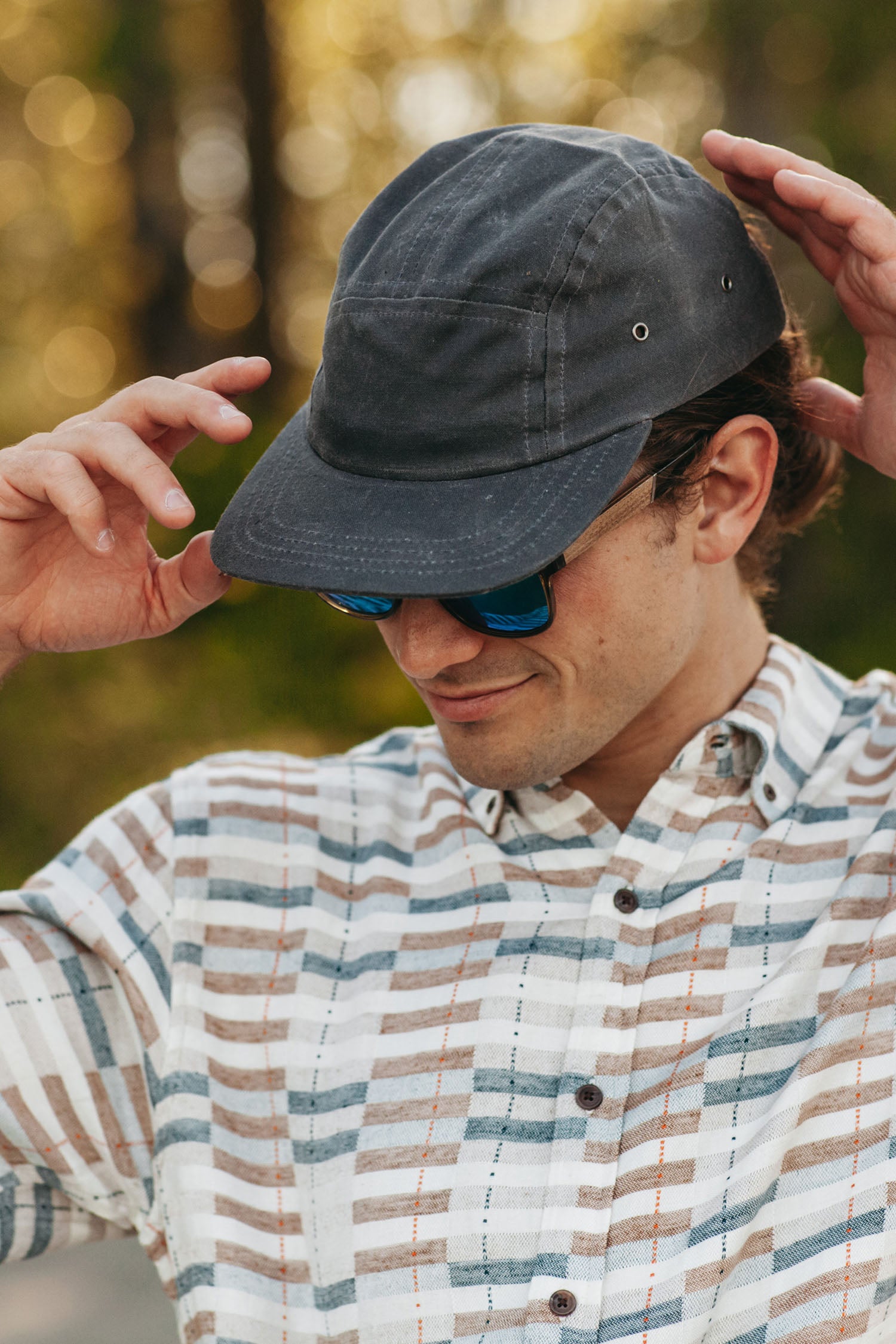 Camper Waxed 5 Panel Cap / Charcoal