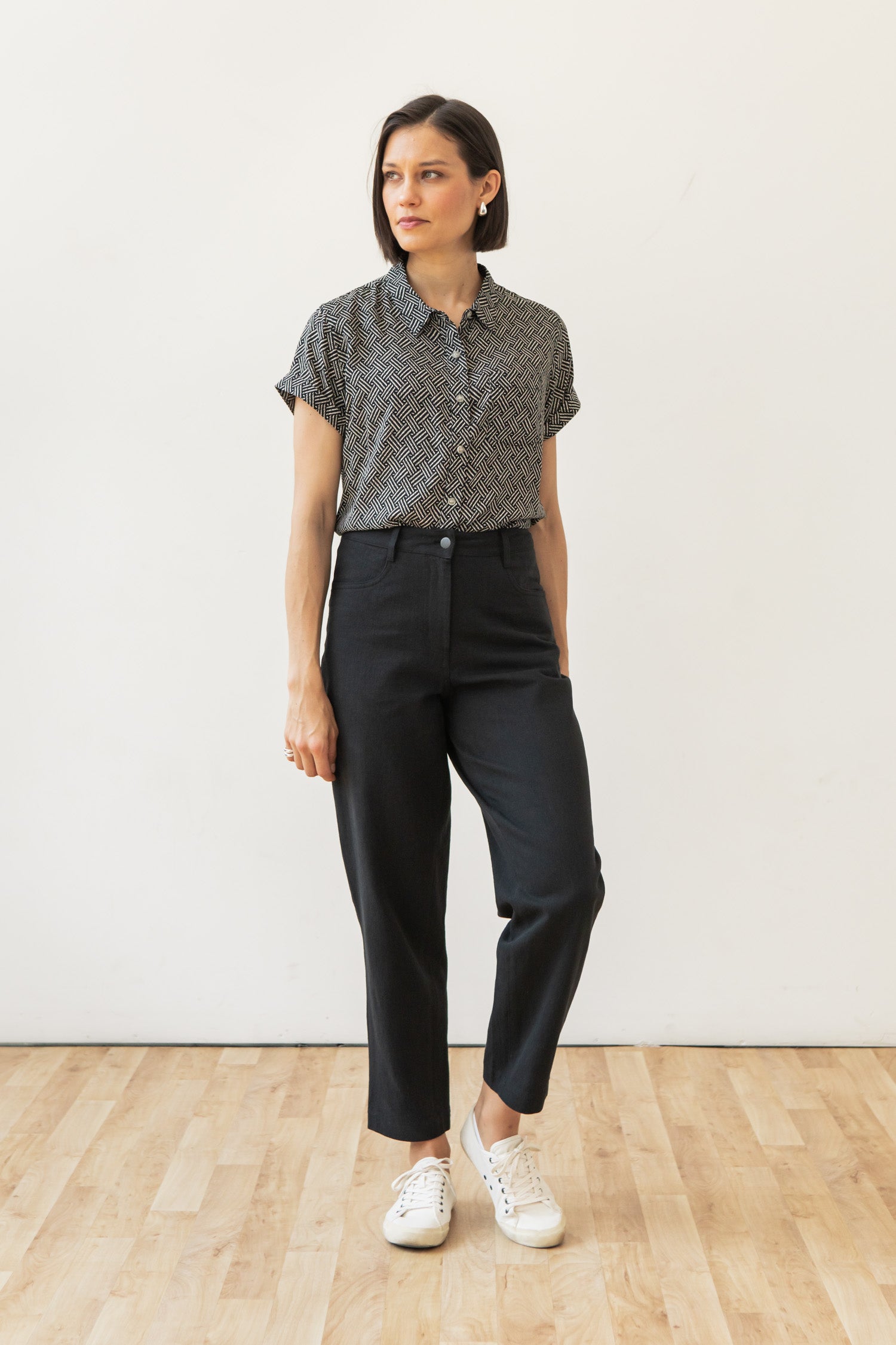 Bea Shirt / Black Geo
