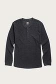 Men's Recycled Waffle Henley / Charcoal Melange