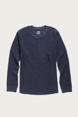 Men's Recycled Waffle Henley / Sapphire Melange