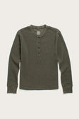 Women's Recycled Waffle Henley / Forest Melange