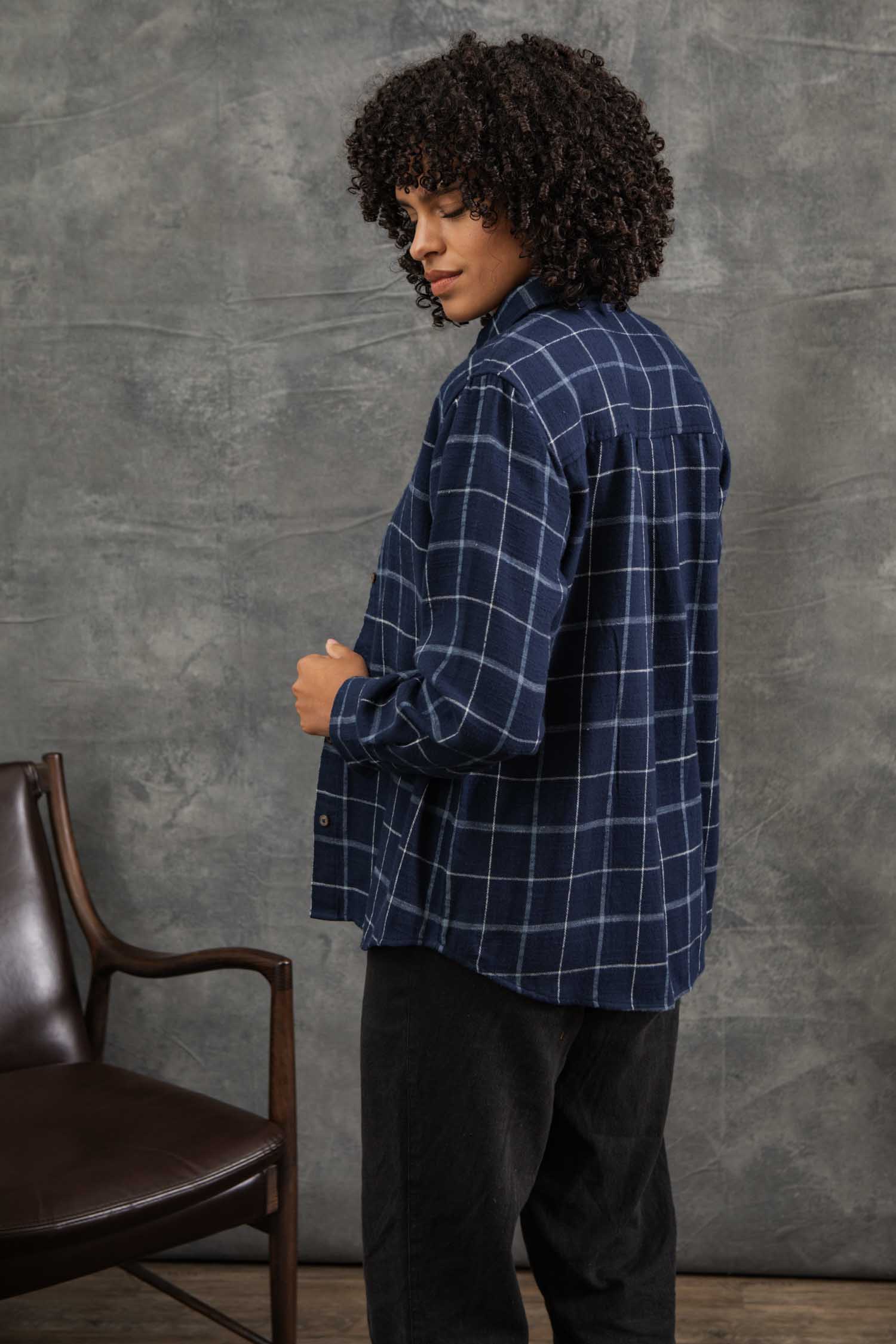 Bird Shirt / Moonrise Windowpane