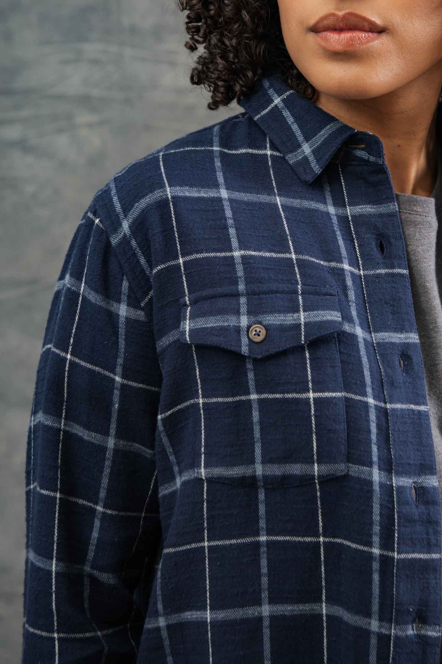 Bird Shirt / Moonrise Windowpane