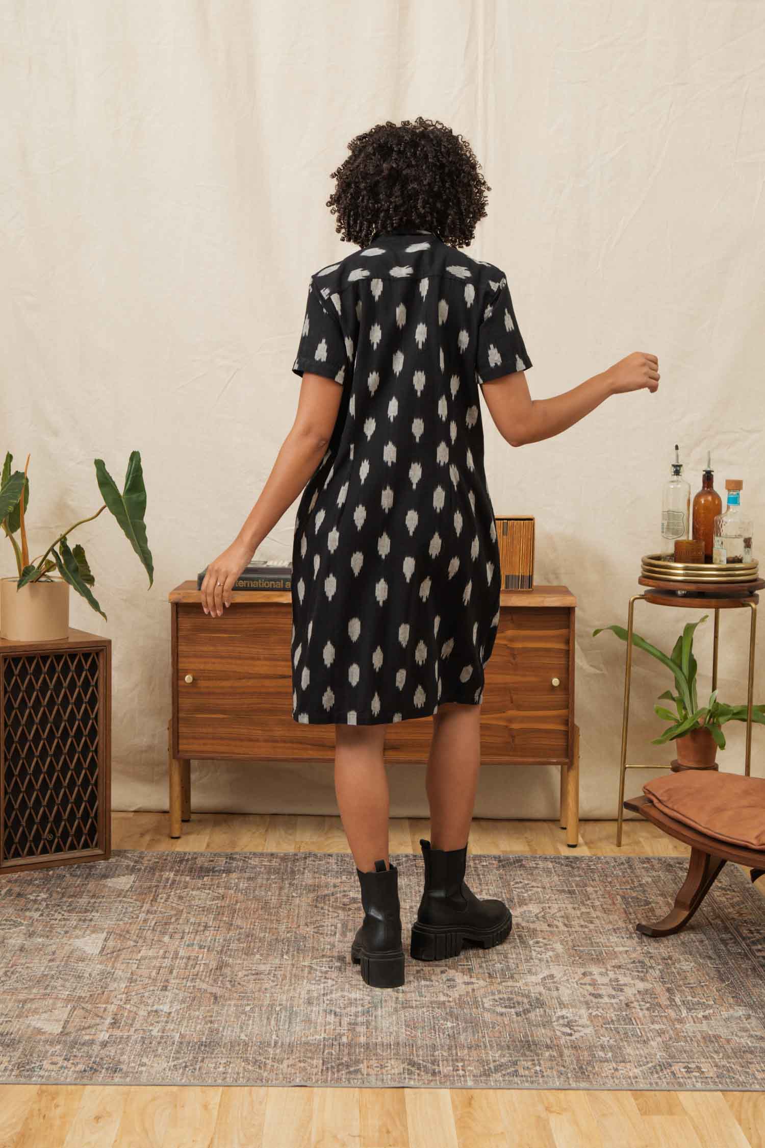 Delia Shirt Dress / Eclipse Ikat