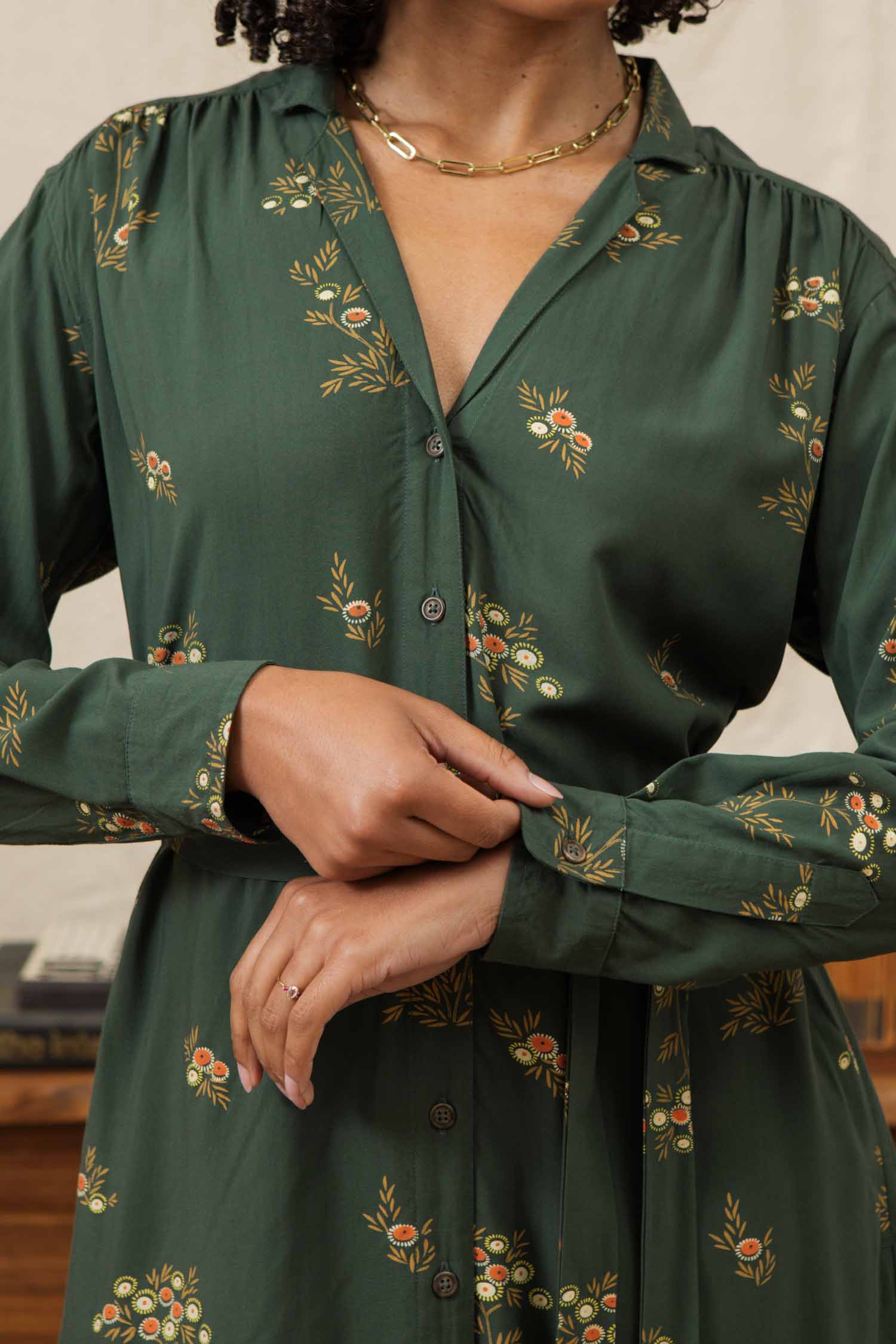 Emery Shirt Dress / Woodland Bloom