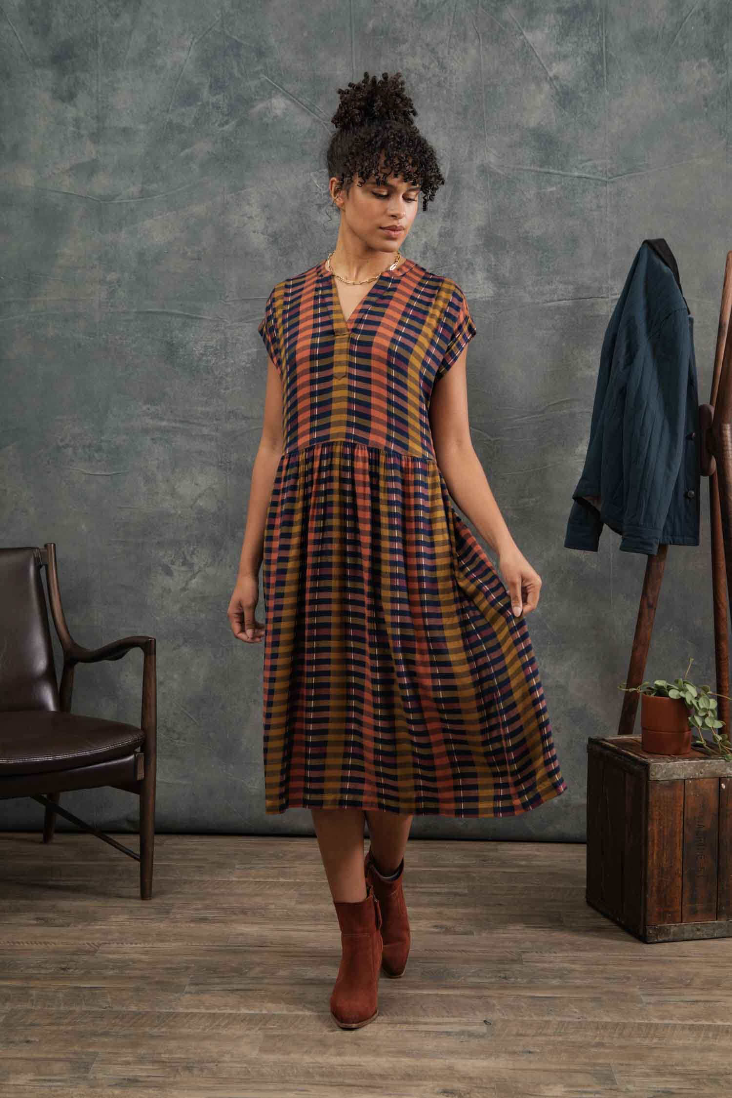 Ira Dress / Alpenglow Stripe