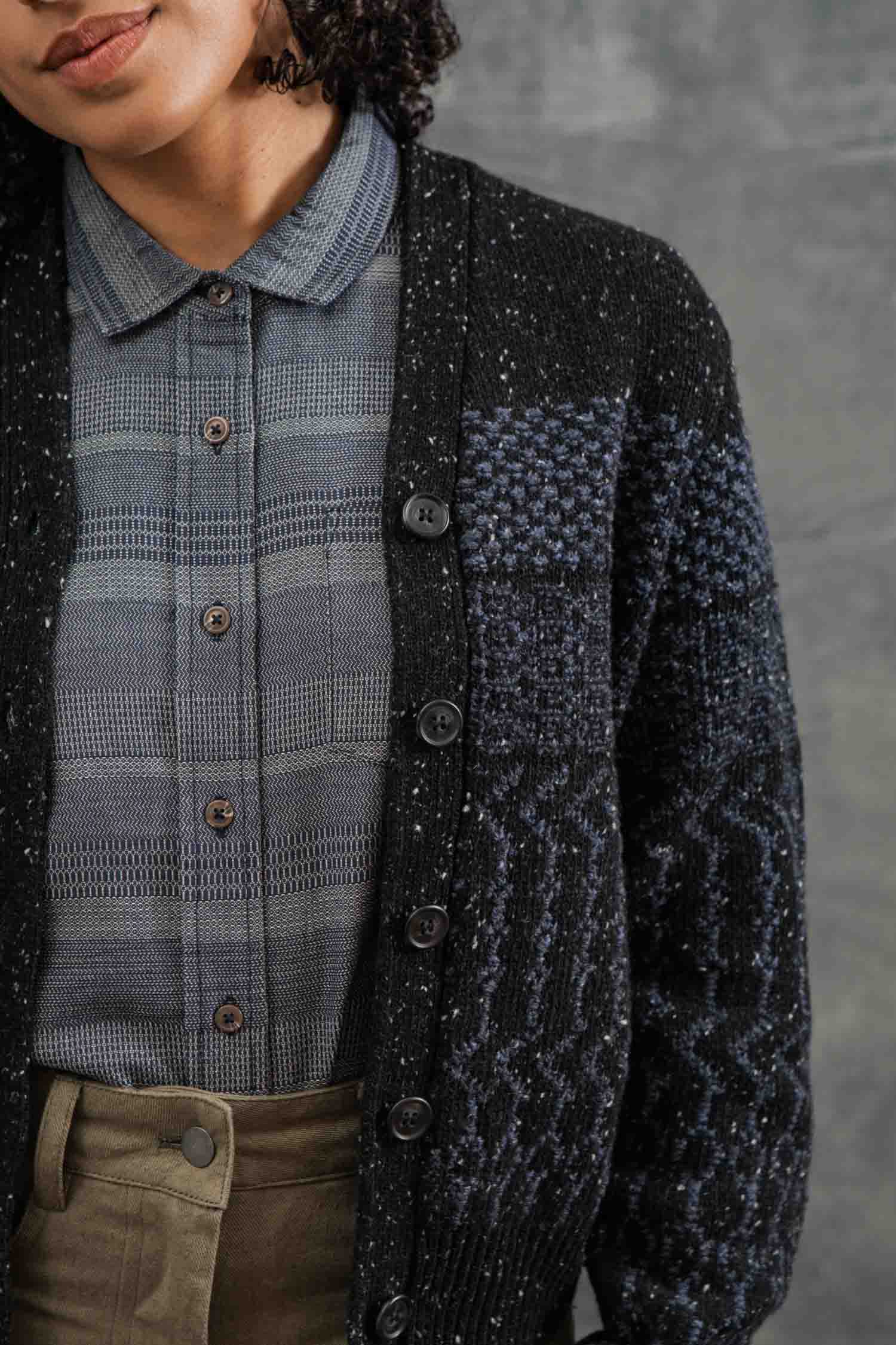Juneau Cardigan / Midnight Tweed