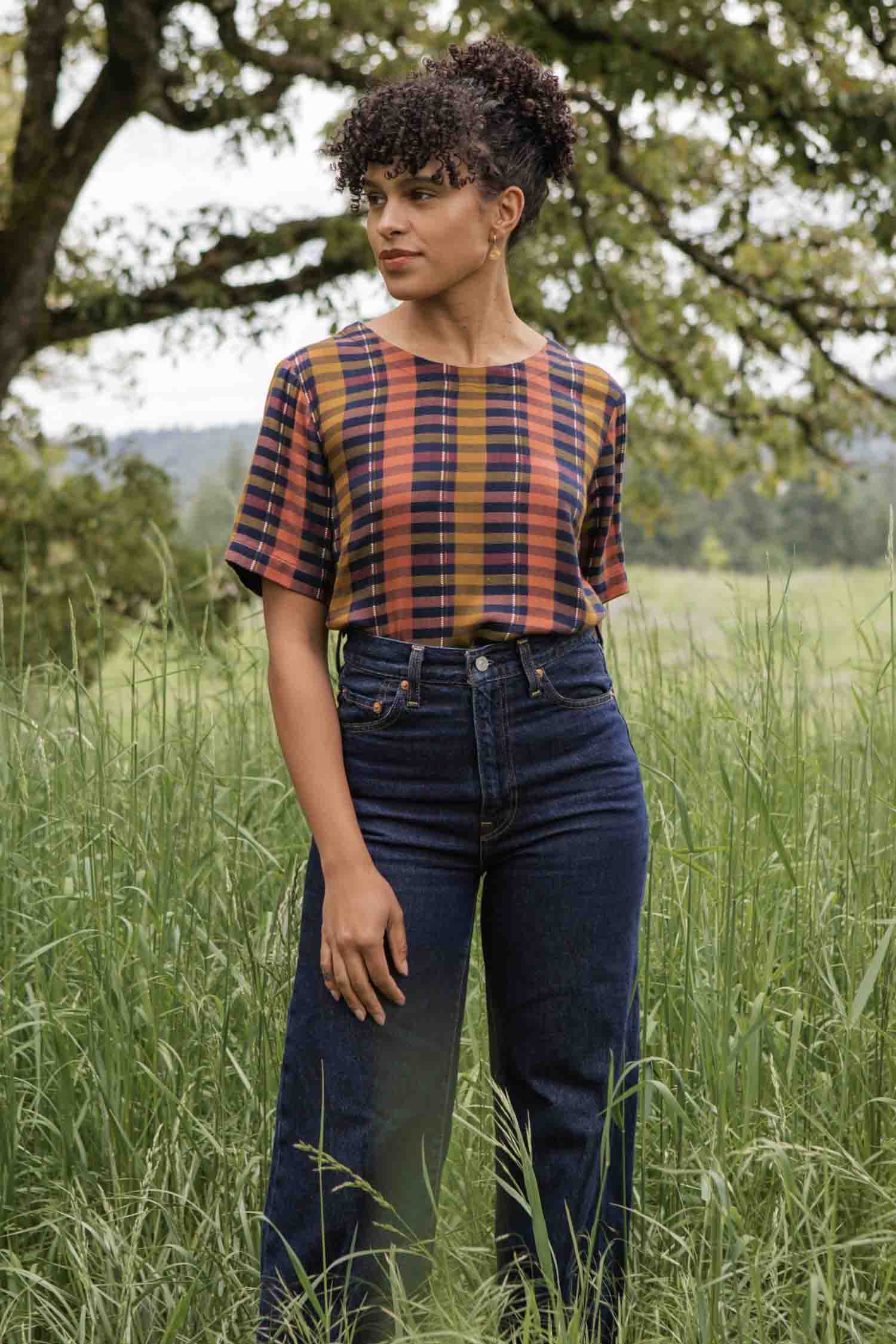 Leona Shirt / Alpenglow Stripe