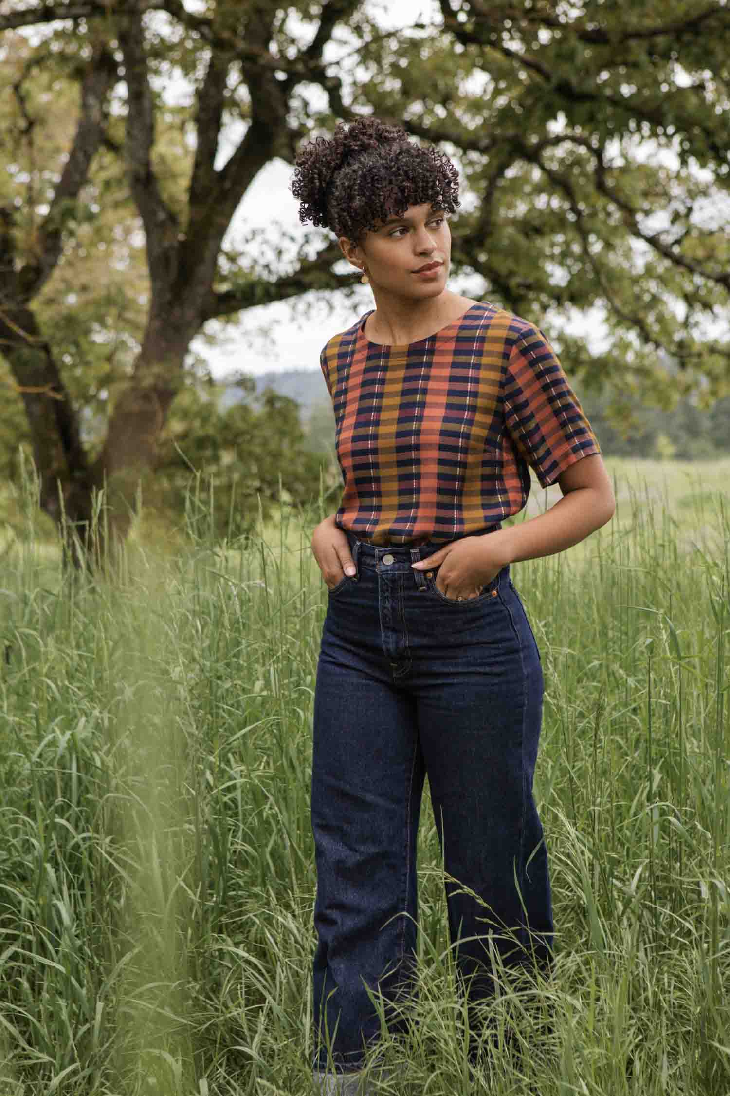 Leona Shirt / Alpenglow Stripe
