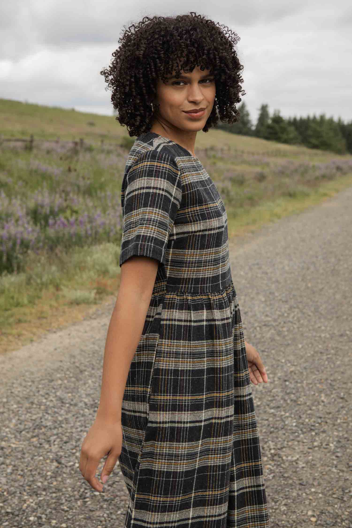 Perry Dress / Volcanic Plaid