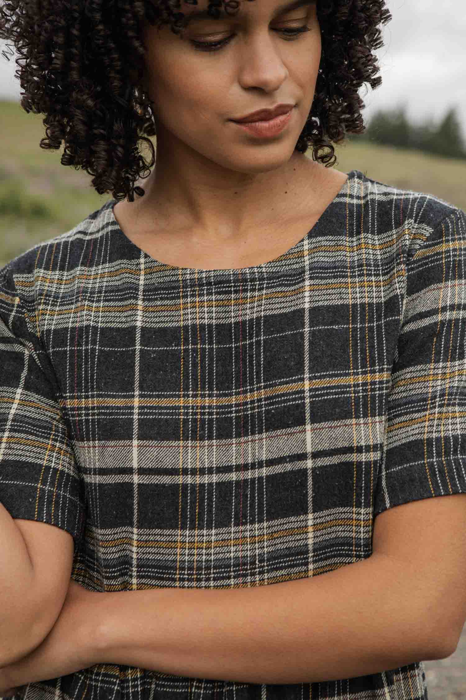 Perry Dress / Volcanic Plaid