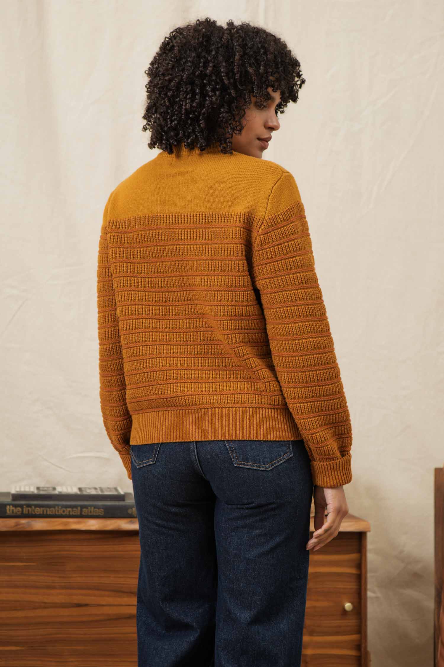 Sabine Sweater / Goldenrod Stripe