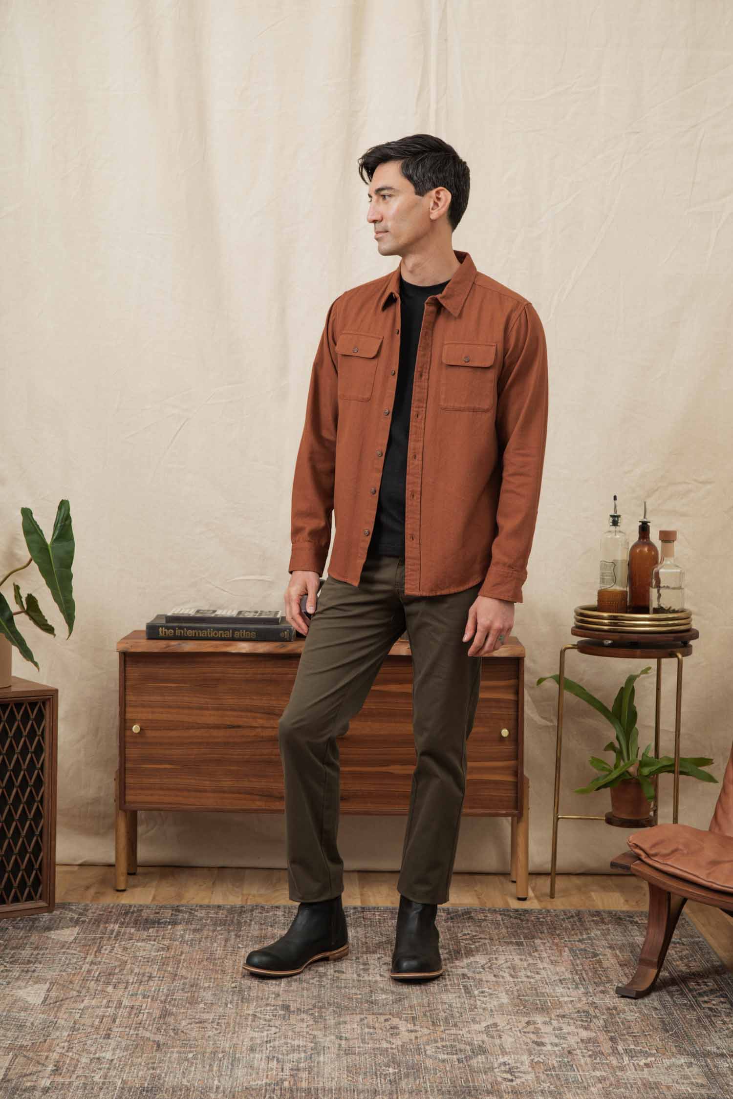 Bedford Shirt / Terracotta Melange