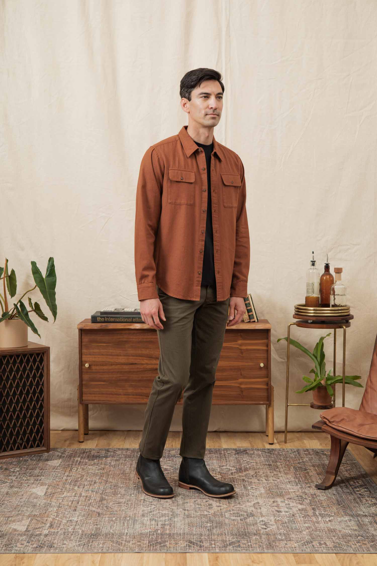 Bedford Shirt / Terracotta Melange