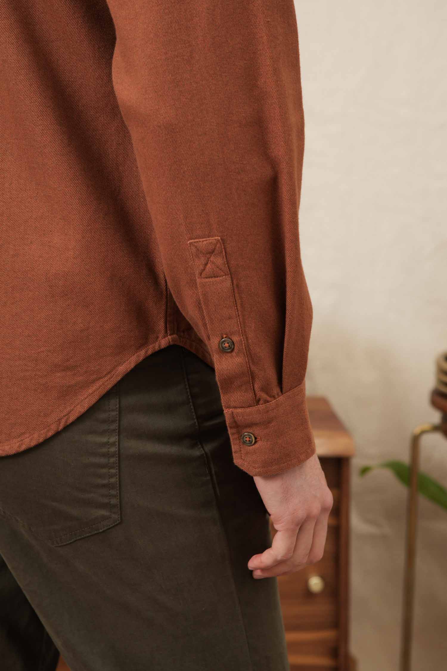 Bedford Shirt / Terracotta Melange