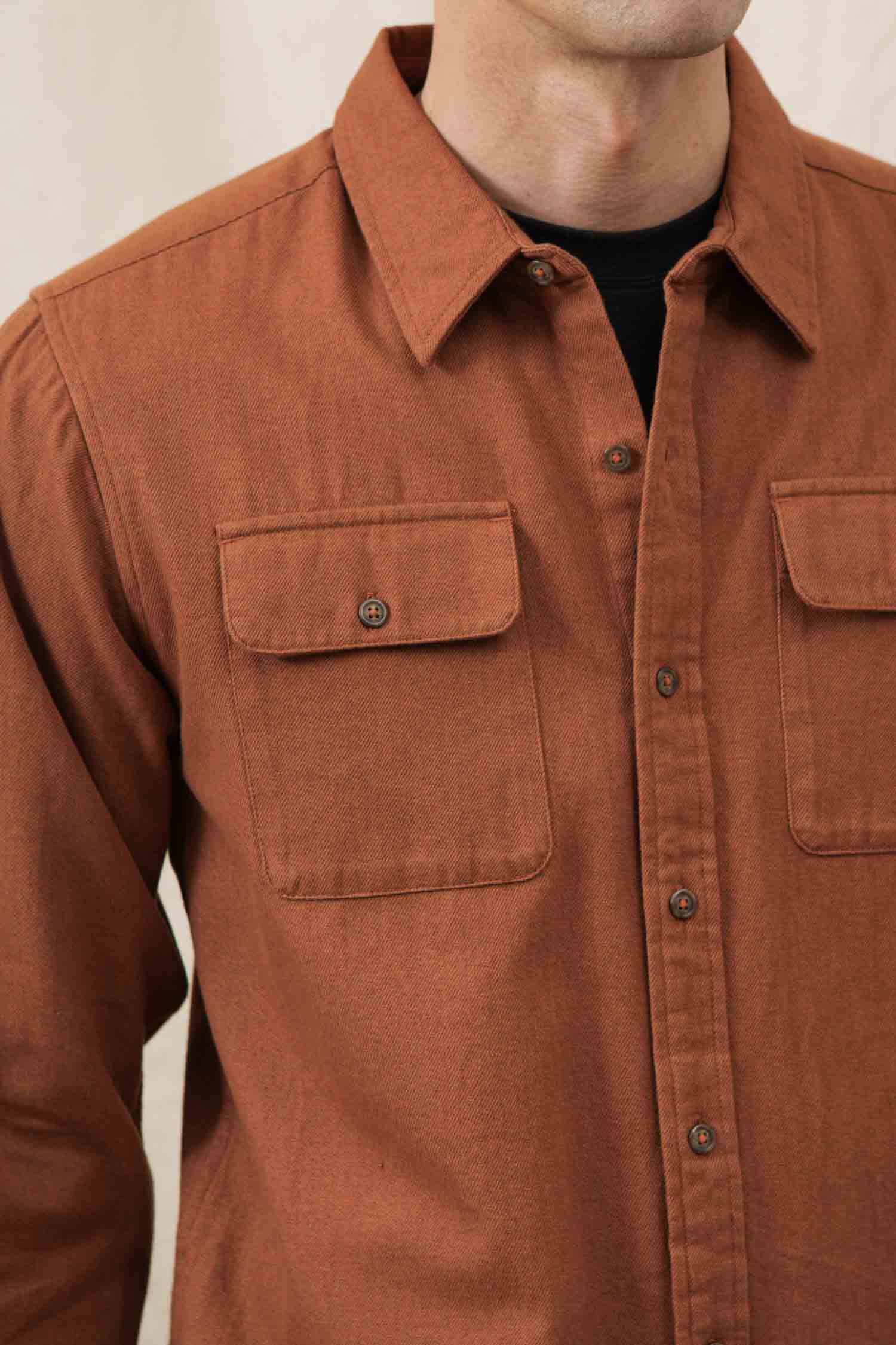 Bedford Shirt / Terracotta Melange
