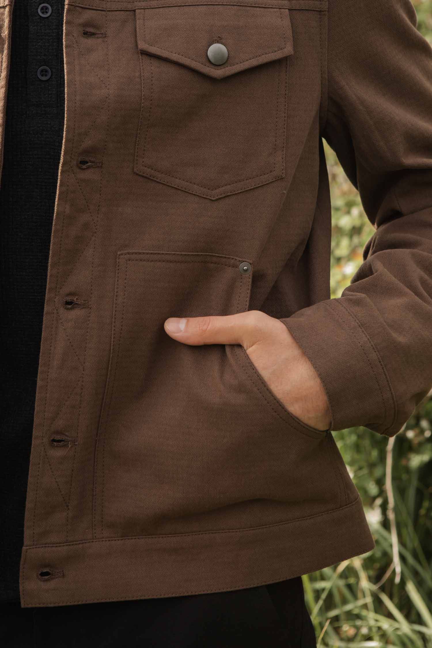 Burl Trucker Jacket / Walnut