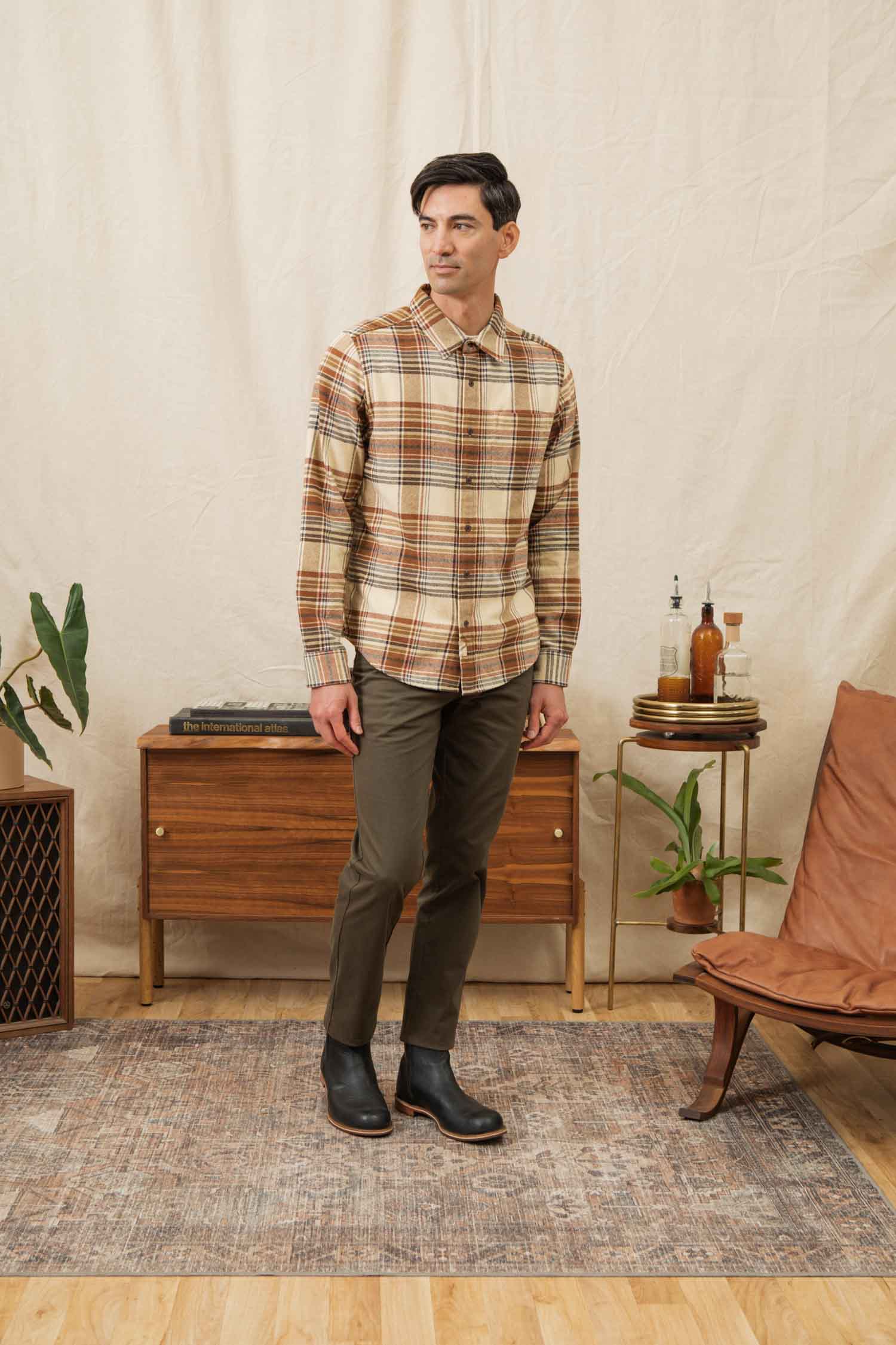 Larson Shirt / Latte Plaid