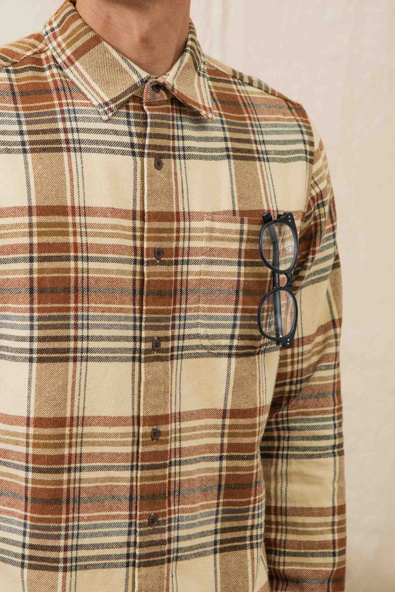 Larson Shirt / Latte Plaid