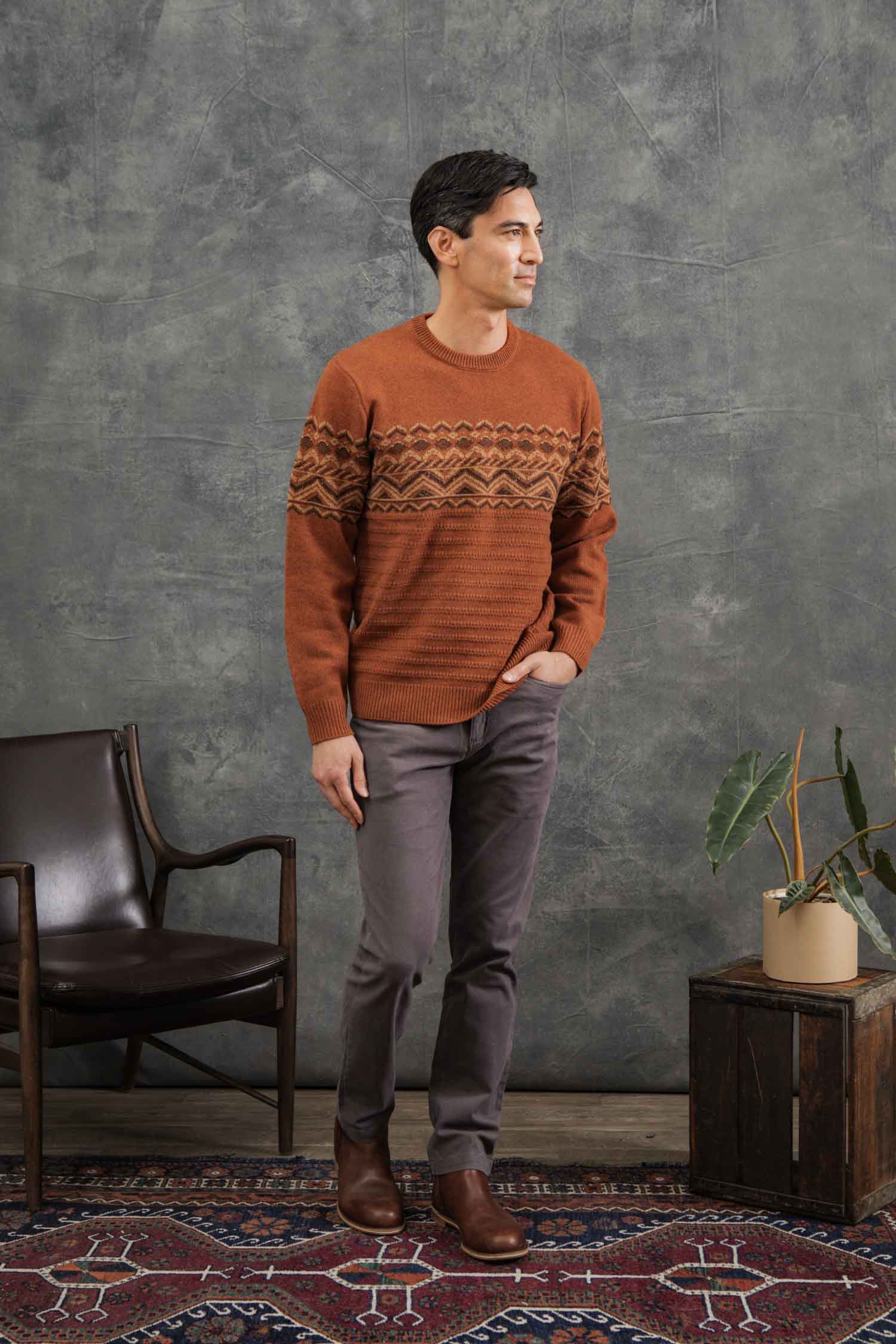Rockwood Fairisle Sweater / Walnut Grove