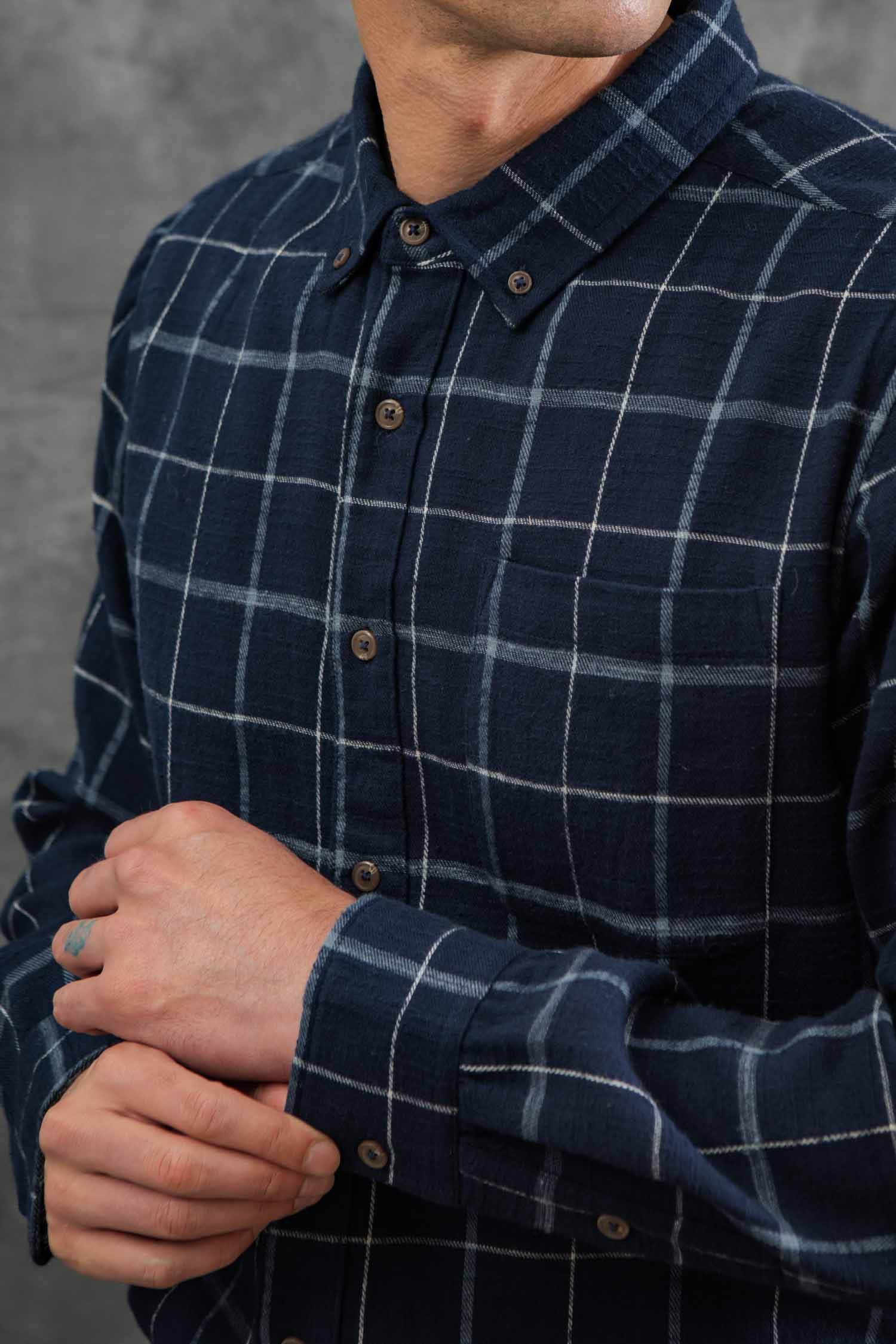 Sutton Slim Shirt / Moonrise Windowpane