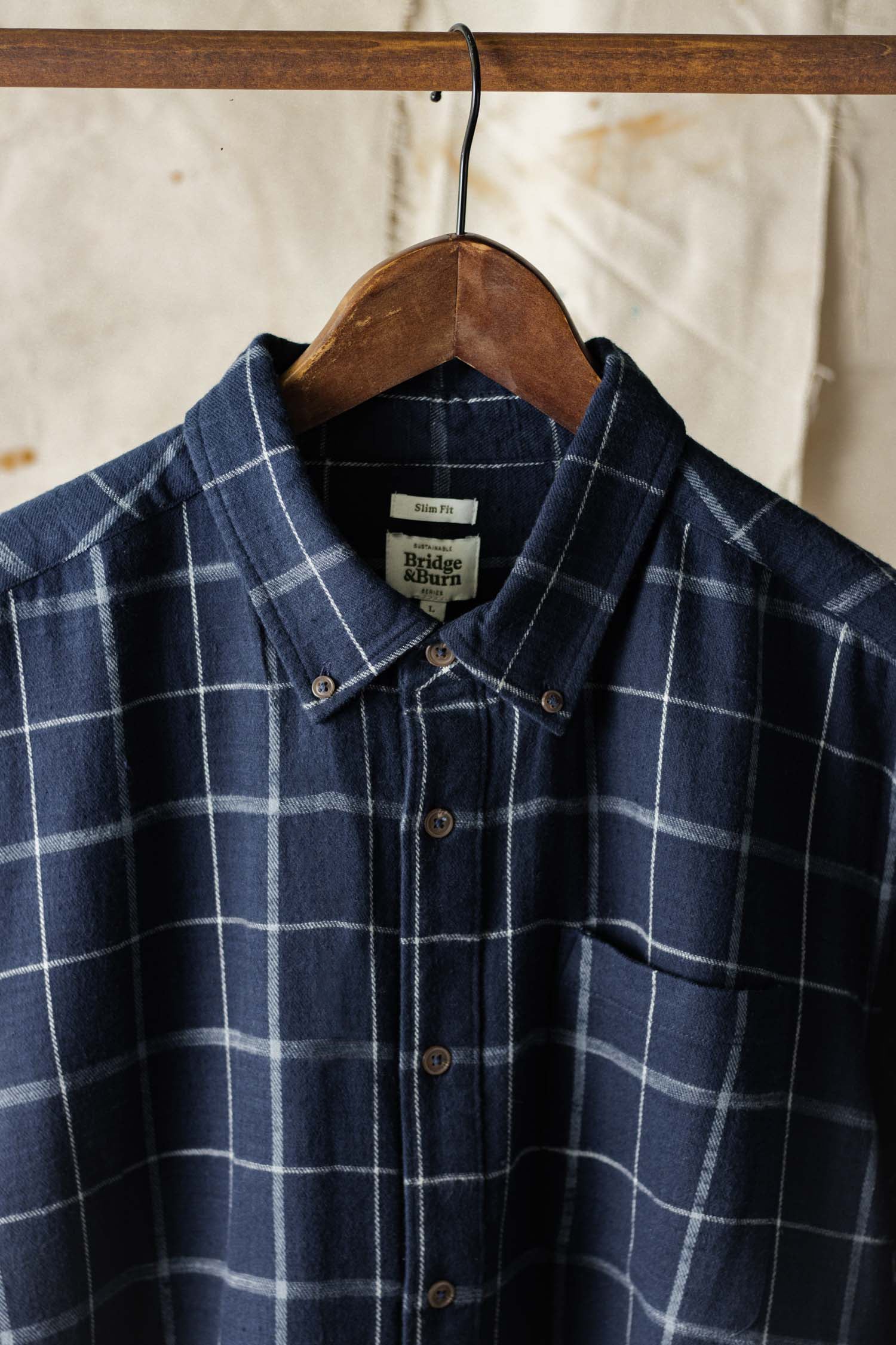 Sutton Slim Shirt / Moonrise Windowpane