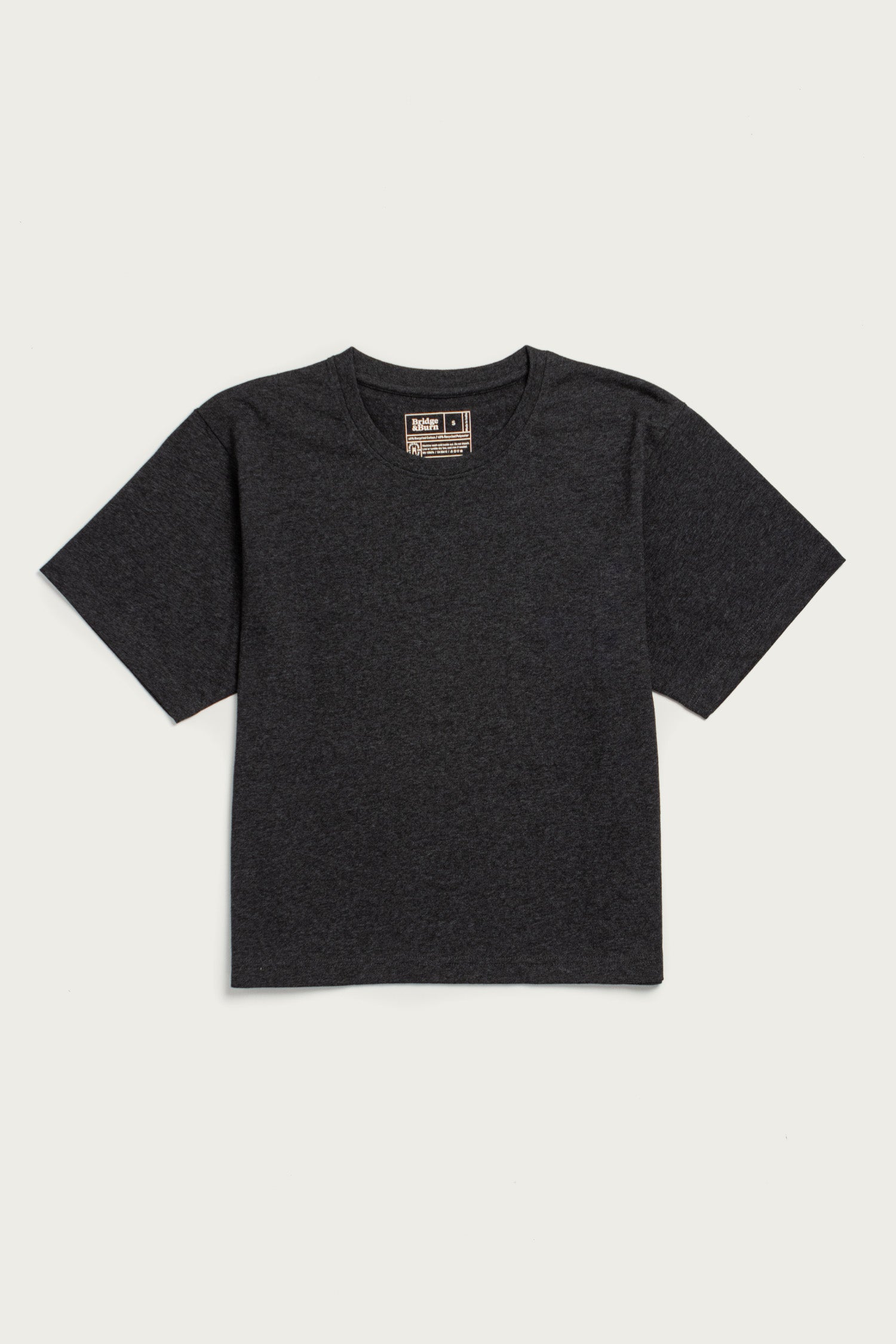 Recycled Boxy Tee / Charcoal Heather