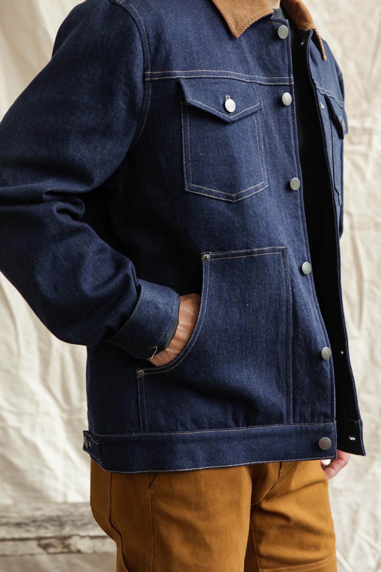 Burl Trucker Jacket / Dark Denim.