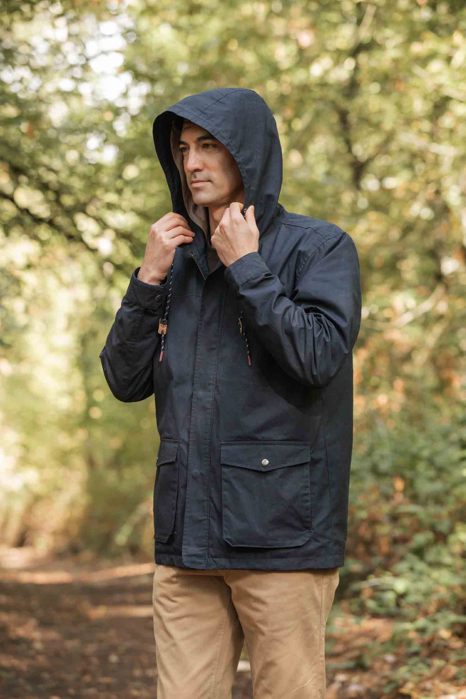 Marshall Jacket / Navy Waxed Canvas