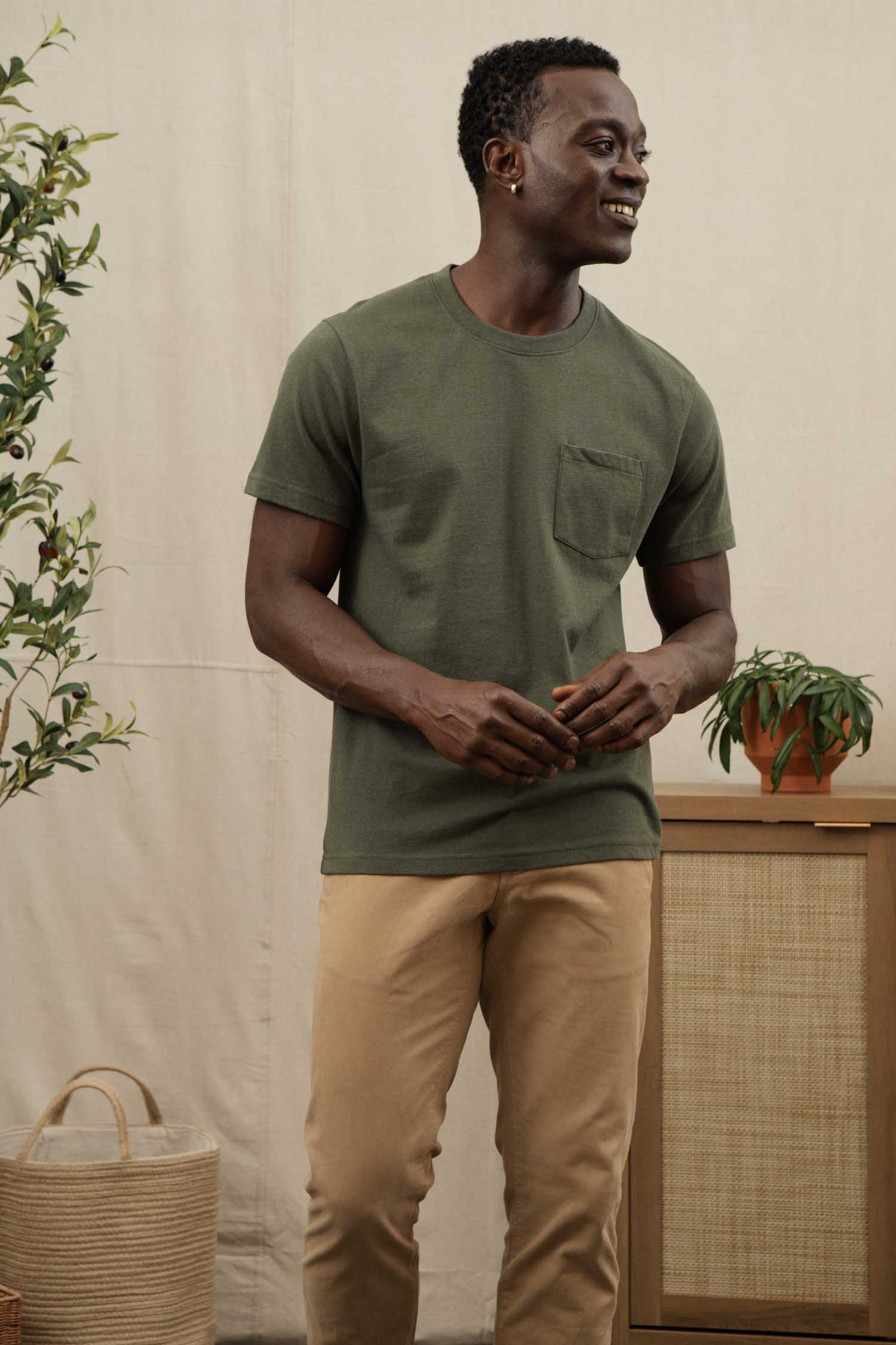 Recycled Pocket Tee / Olive