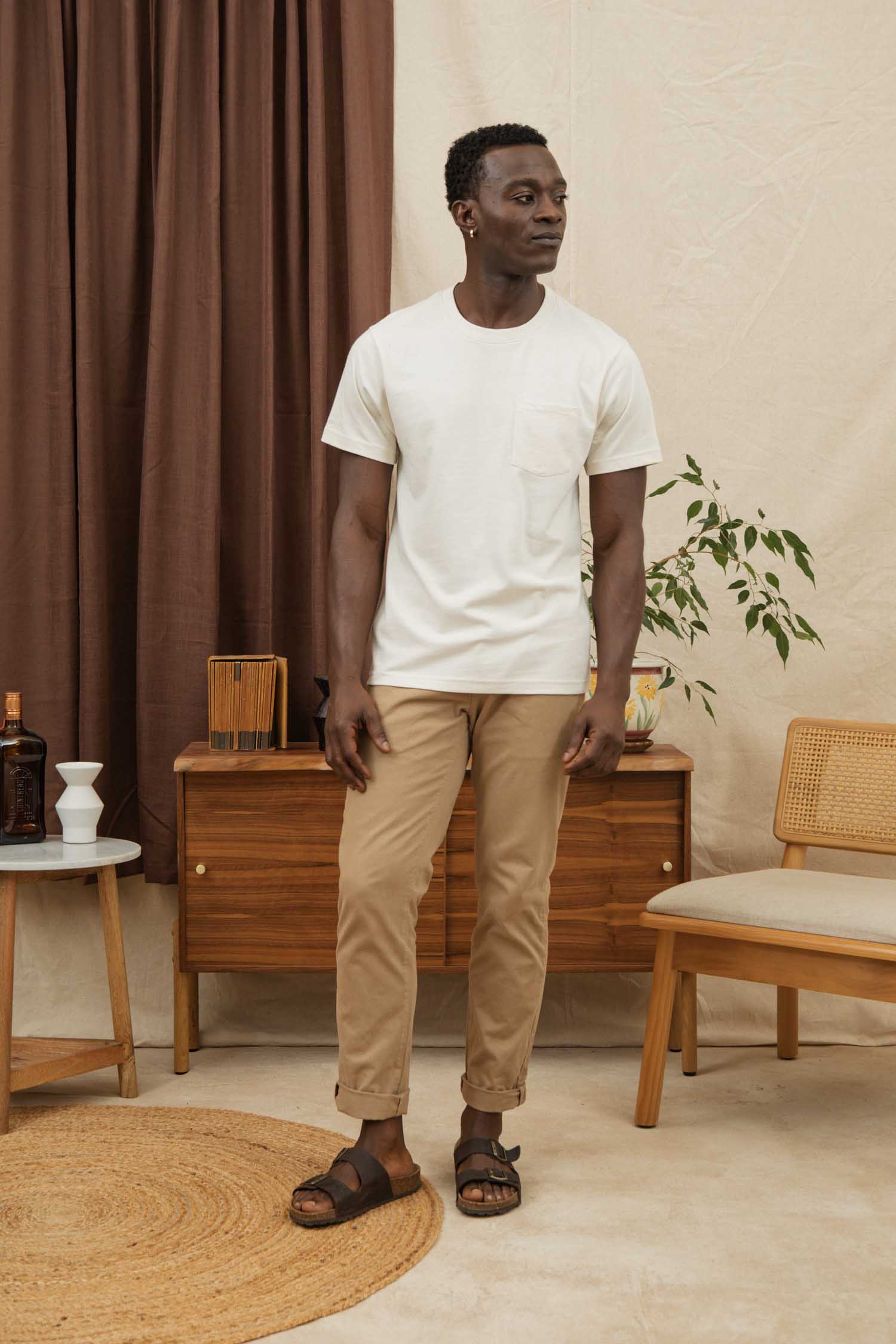 Recycled Pocket Tee / Ivory