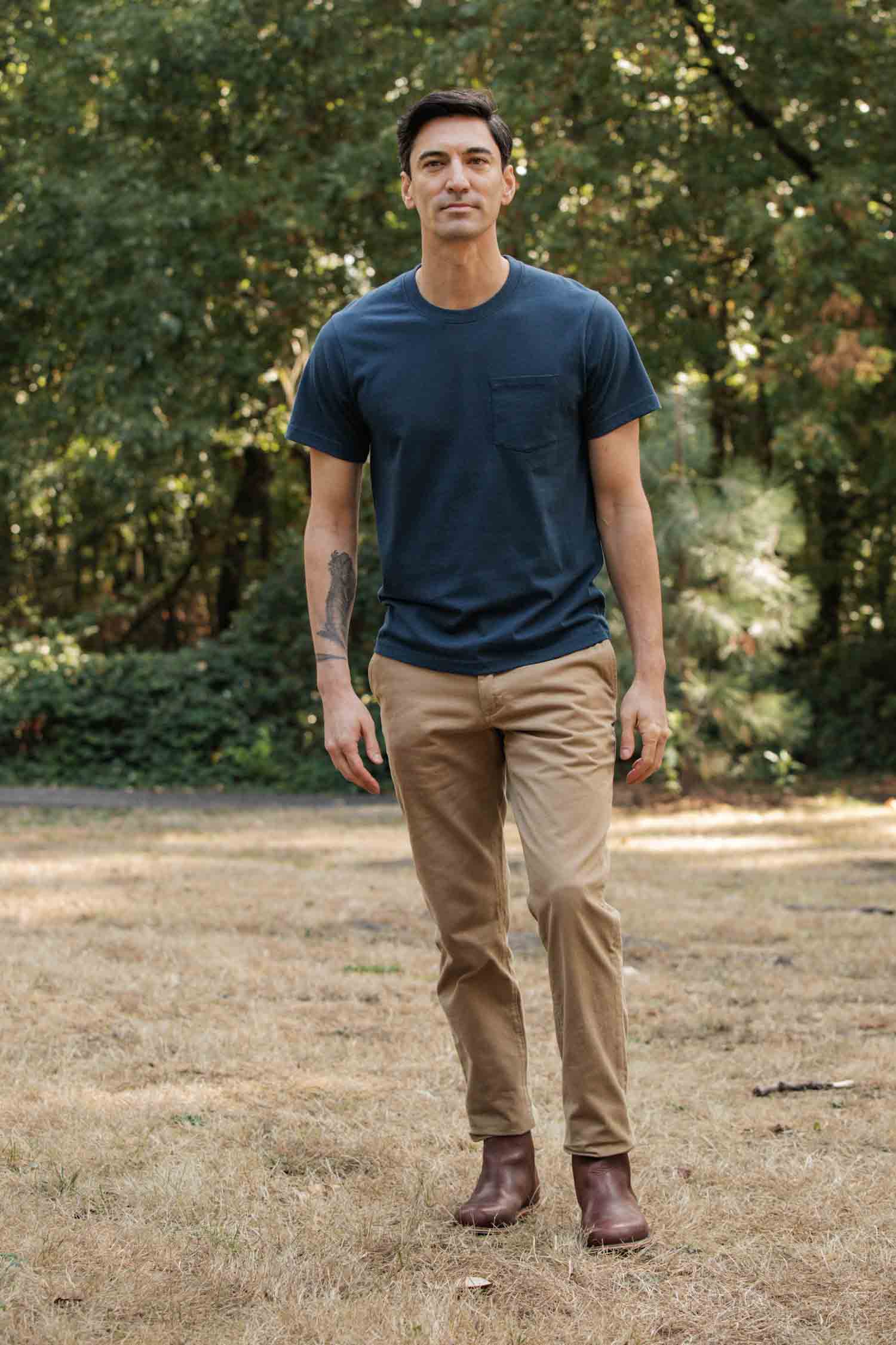 Recycled Pocket Tee / Cobalt