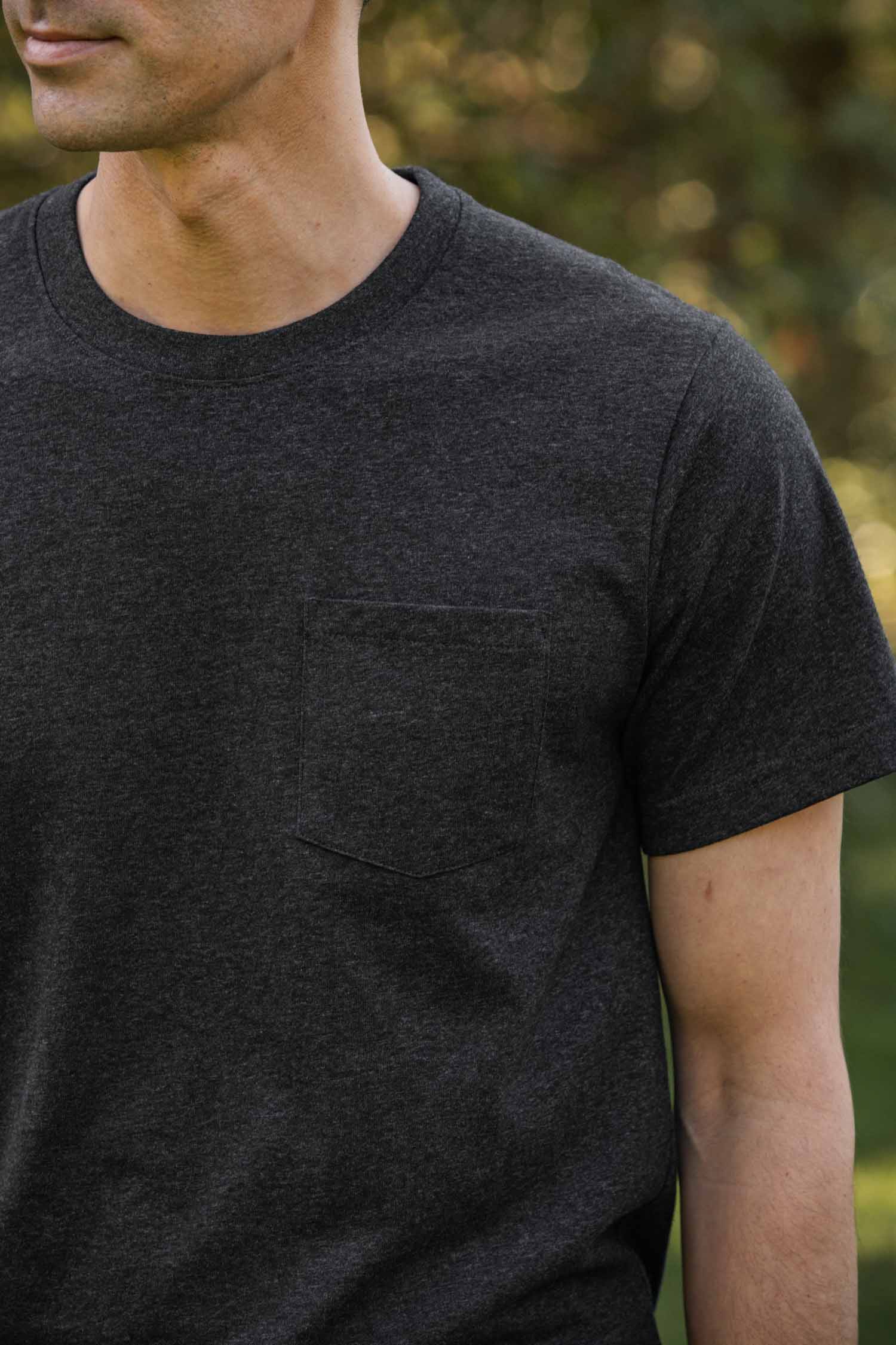 Recycled Pocket Tee / Charcoal Heather
