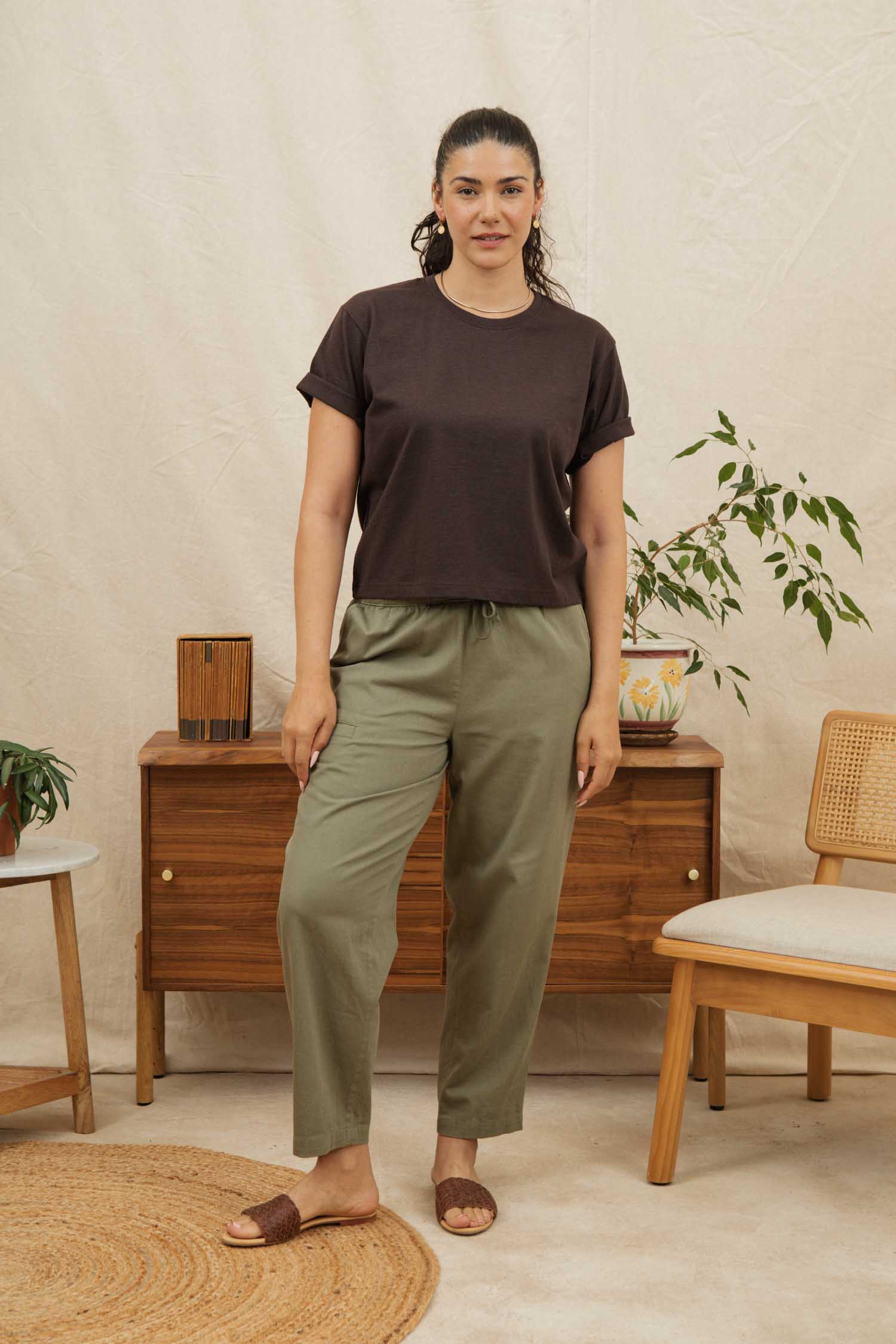 Recycled Boxy Tee / Truffle