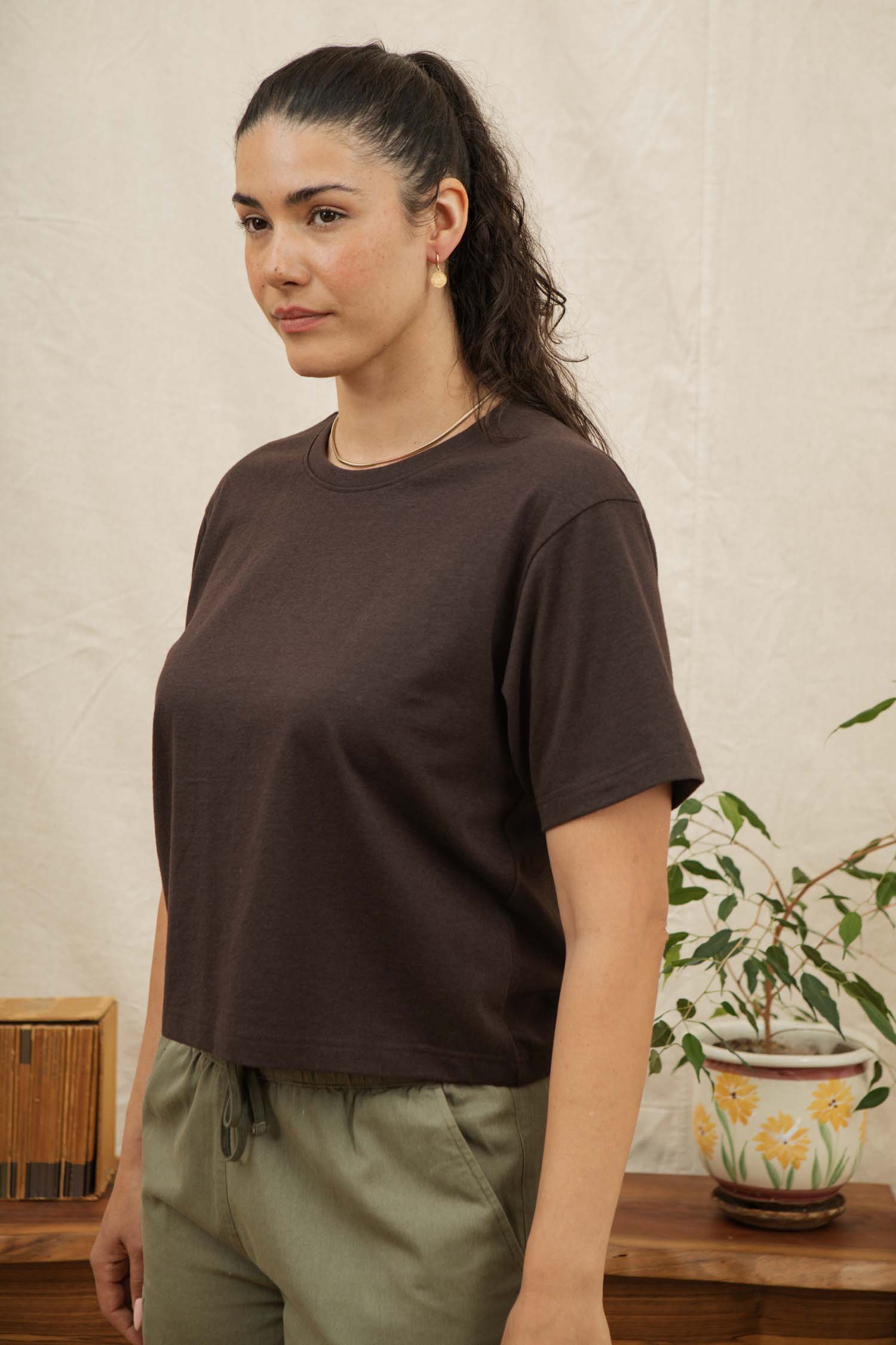 Recycled Boxy Tee / Truffle