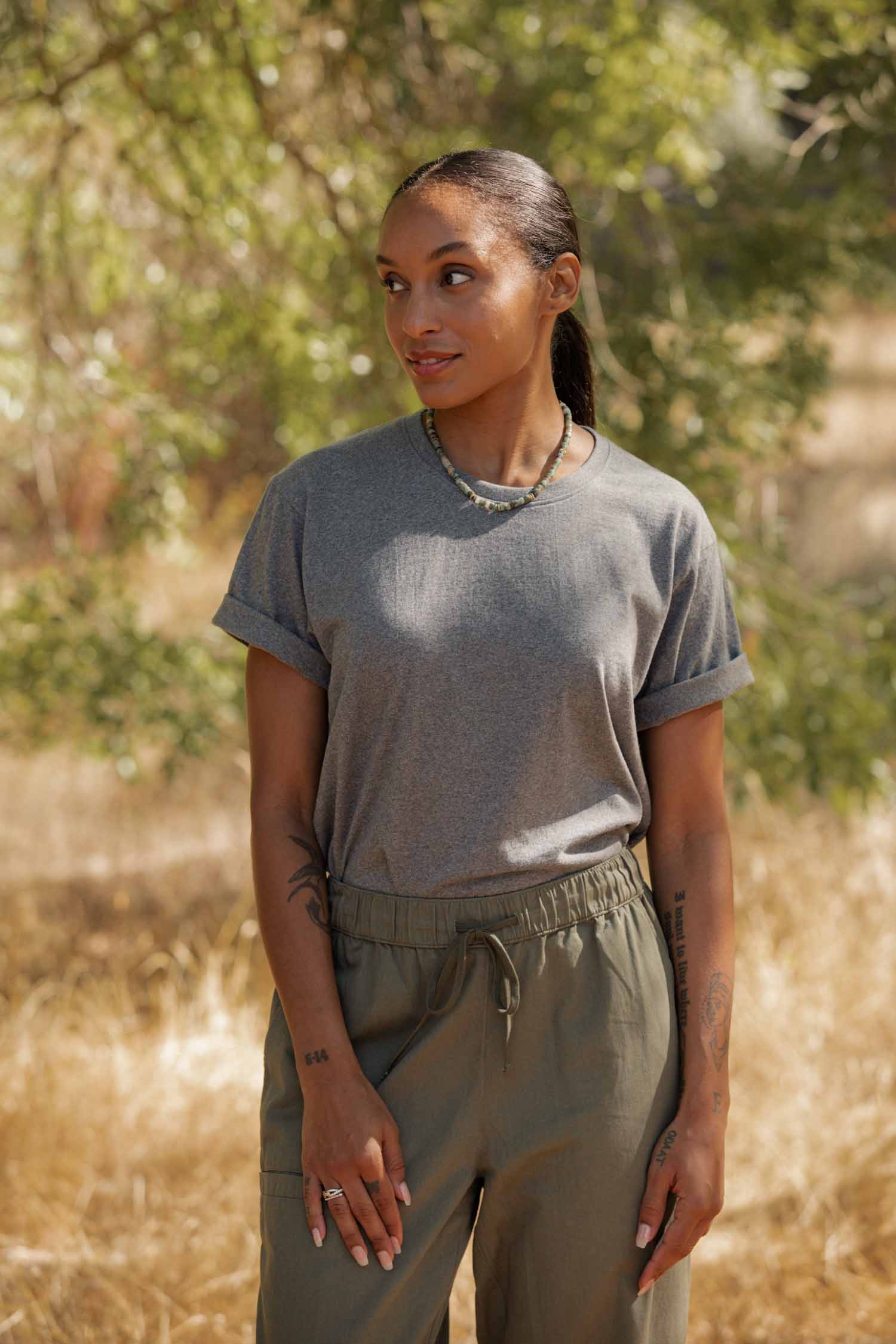 Recycled Boxy Tee / Grey Heather