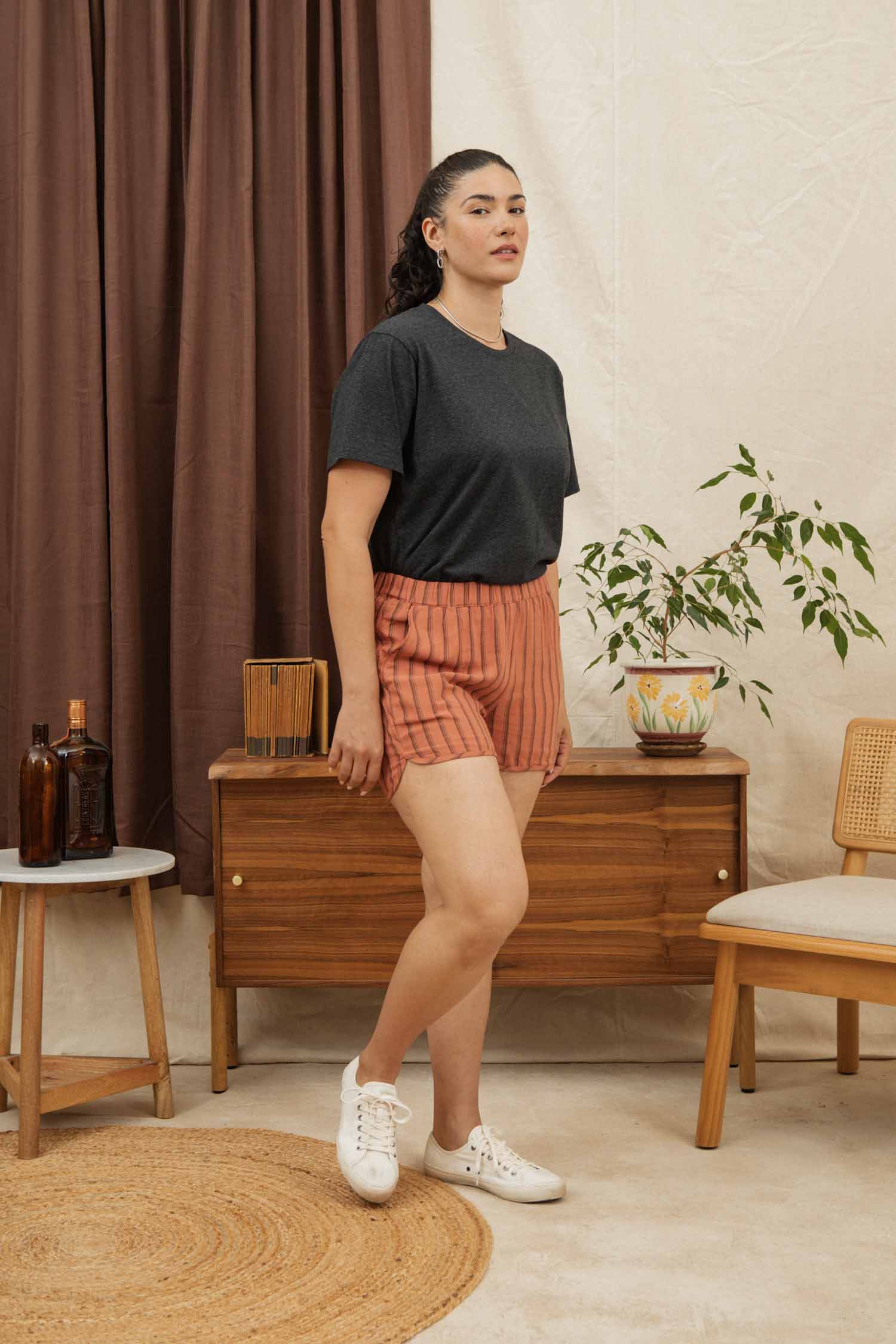 Recycled Boxy Tee / Charcoal Heather