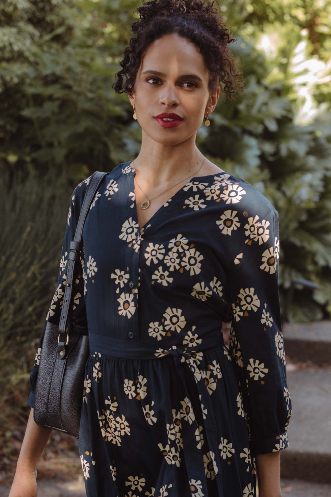 the fiona dress in fall posy product info and reviews Hill House Fiona Dress by Hill House
