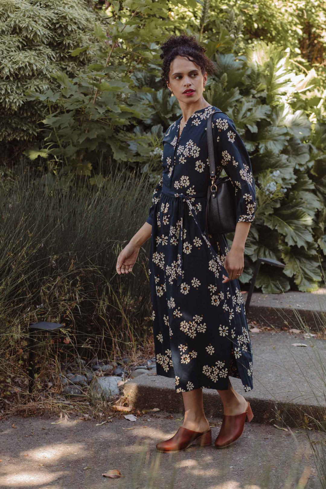 the fiona dress in fall posy reviews Hill House Fiona Dress by Hill House