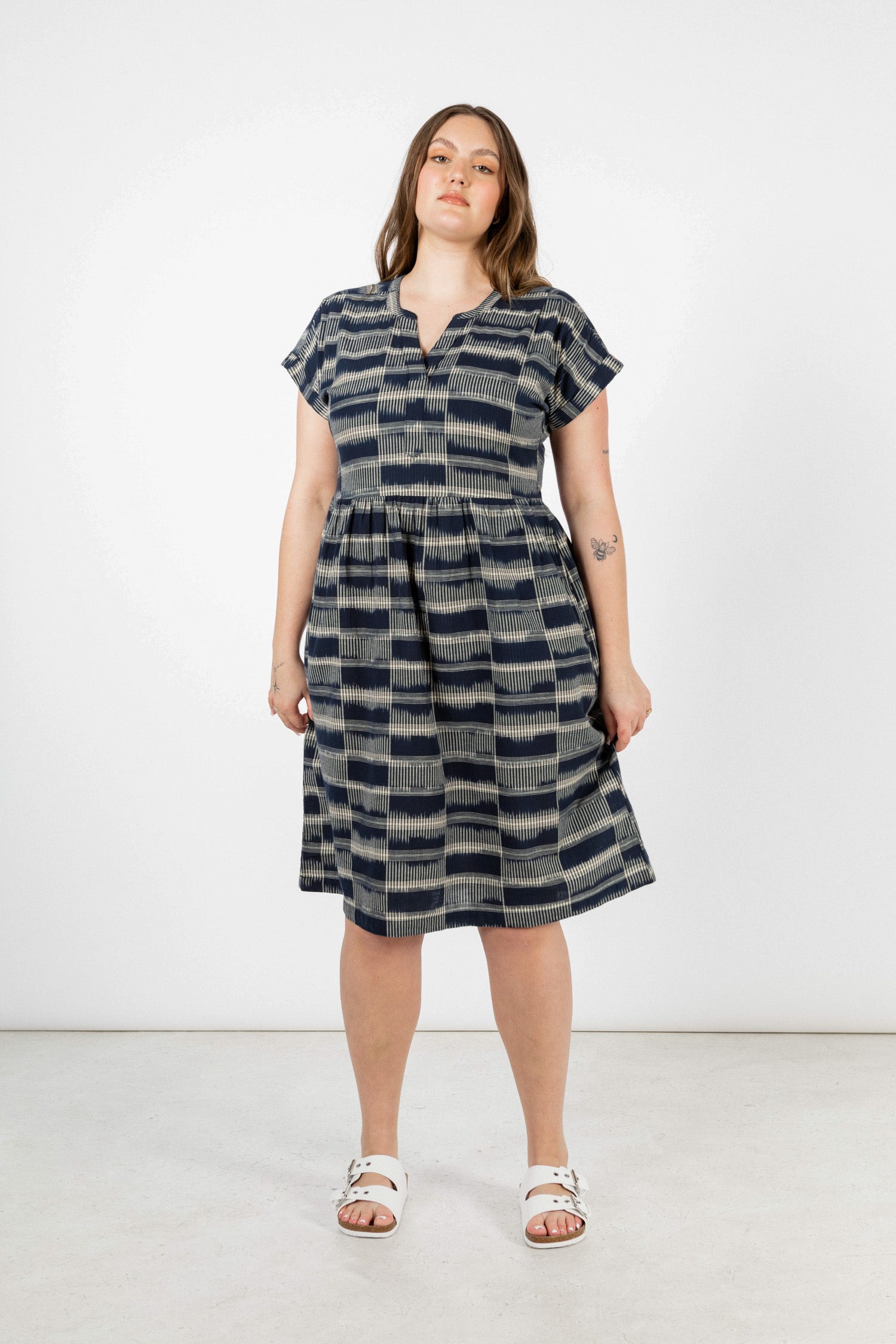 Ira Dress / Ikat Plaid