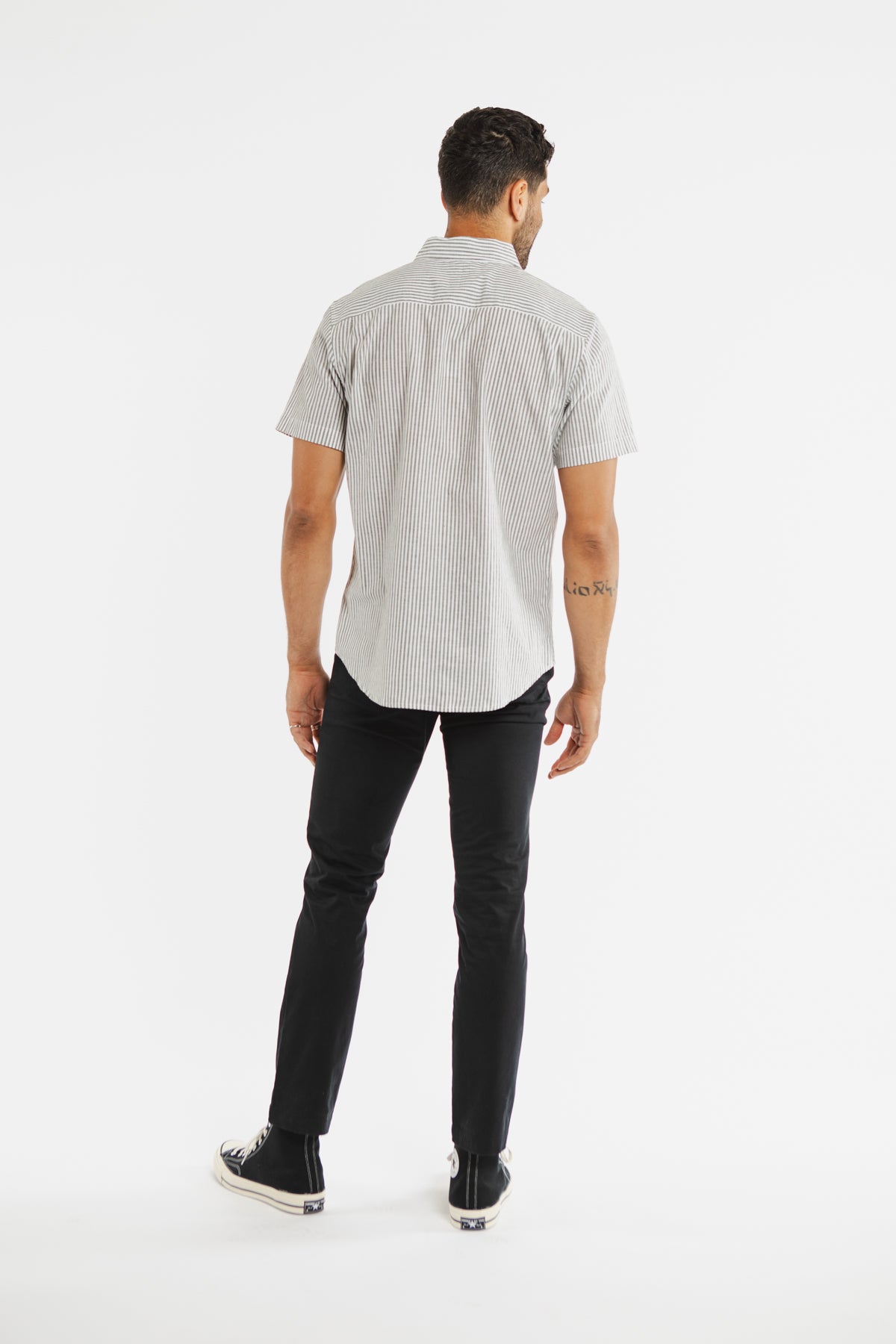 Jordan Slim Shirt / Sage Stripe