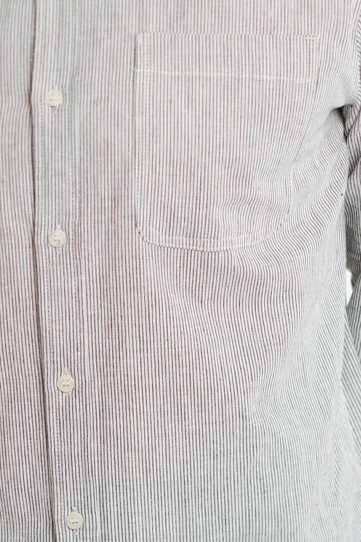 Jude Shirt / Ivory Pinstripe