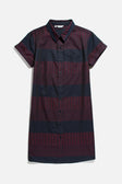 Loren Shirt Dress / Red Dobby Stripe